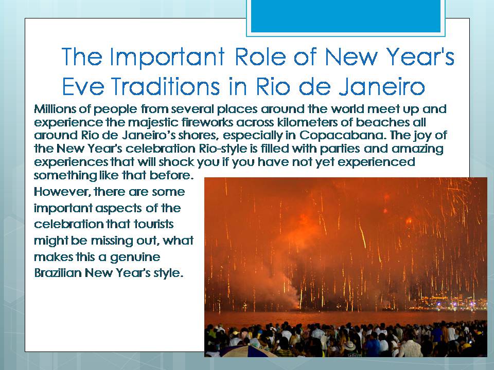 Презентація на тему «New Year’s Traditions in Rio, Brazil» - Слайд #2