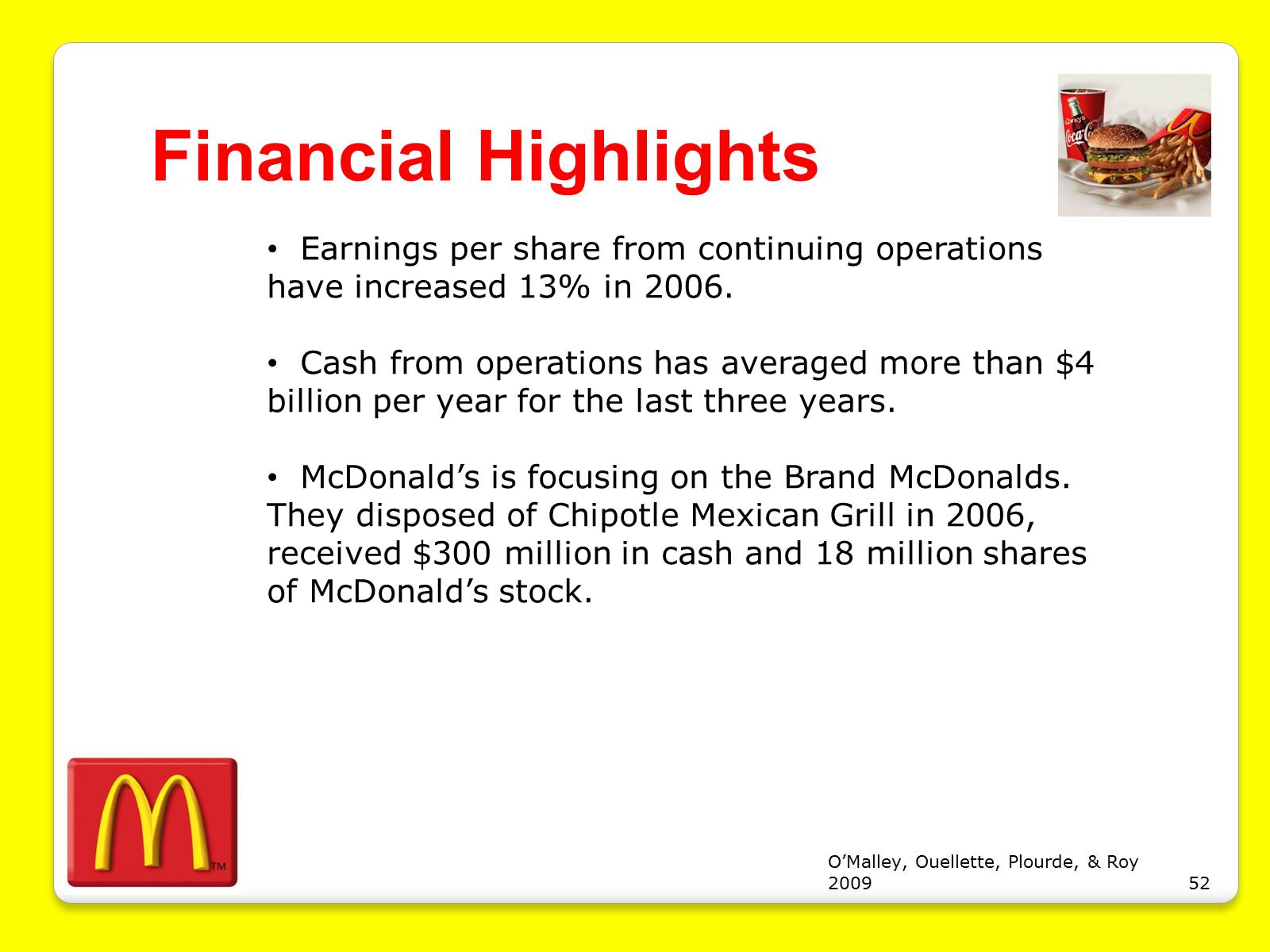 Презентація на тему «McDonald’s Corporation» - Слайд #52