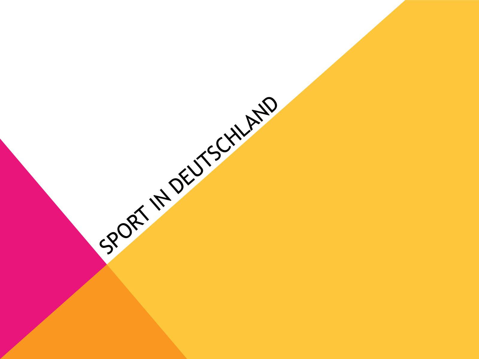 Презентація на тему «Sport in Deutschland» (варіант 1) - Слайд #1