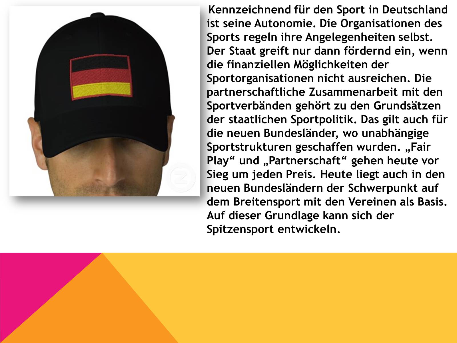 Презентація на тему «Sport in Deutschland» (варіант 1) - Слайд #3