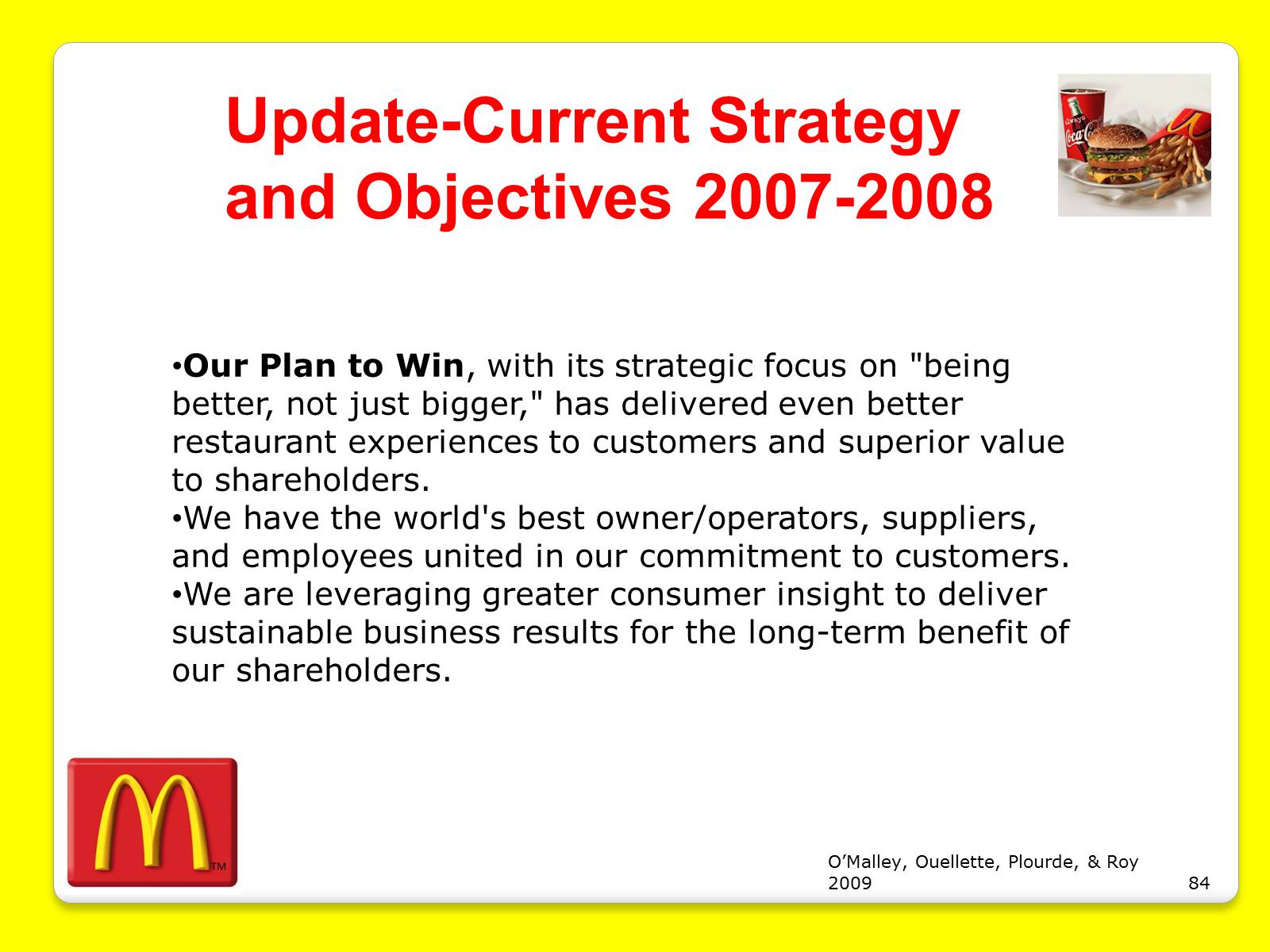 Презентація на тему «McDonald’s Corporation» - Слайд #84