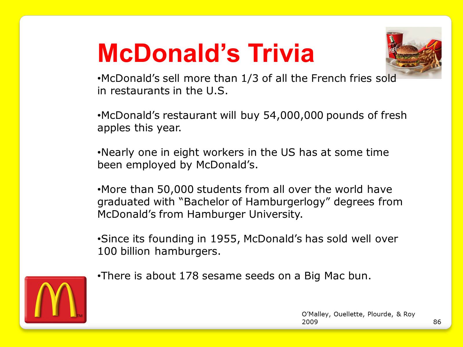 Презентація на тему «McDonald’s Corporation» - Слайд #86