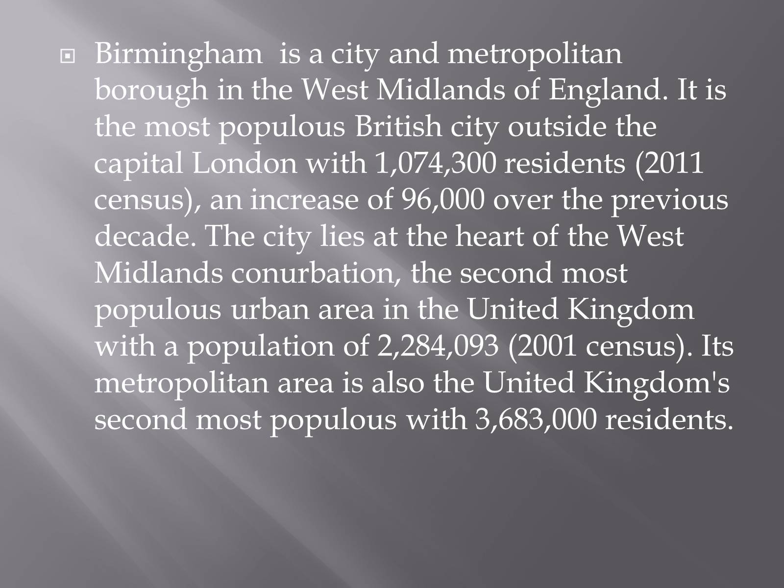 Презентація на тему «Largest cities of the United Kingdom» - Слайд #41