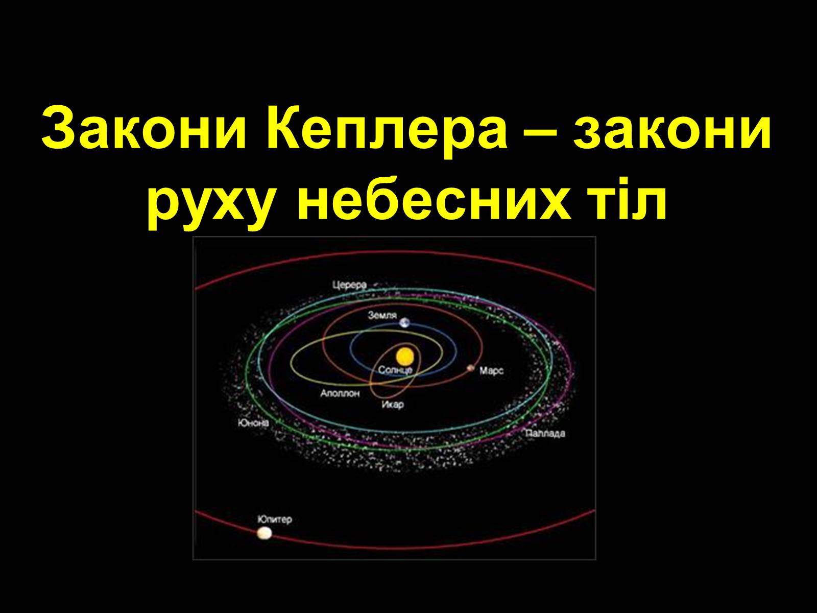Презентація на тему «Закони Кеплера» (варіант 2) - Слайд #1