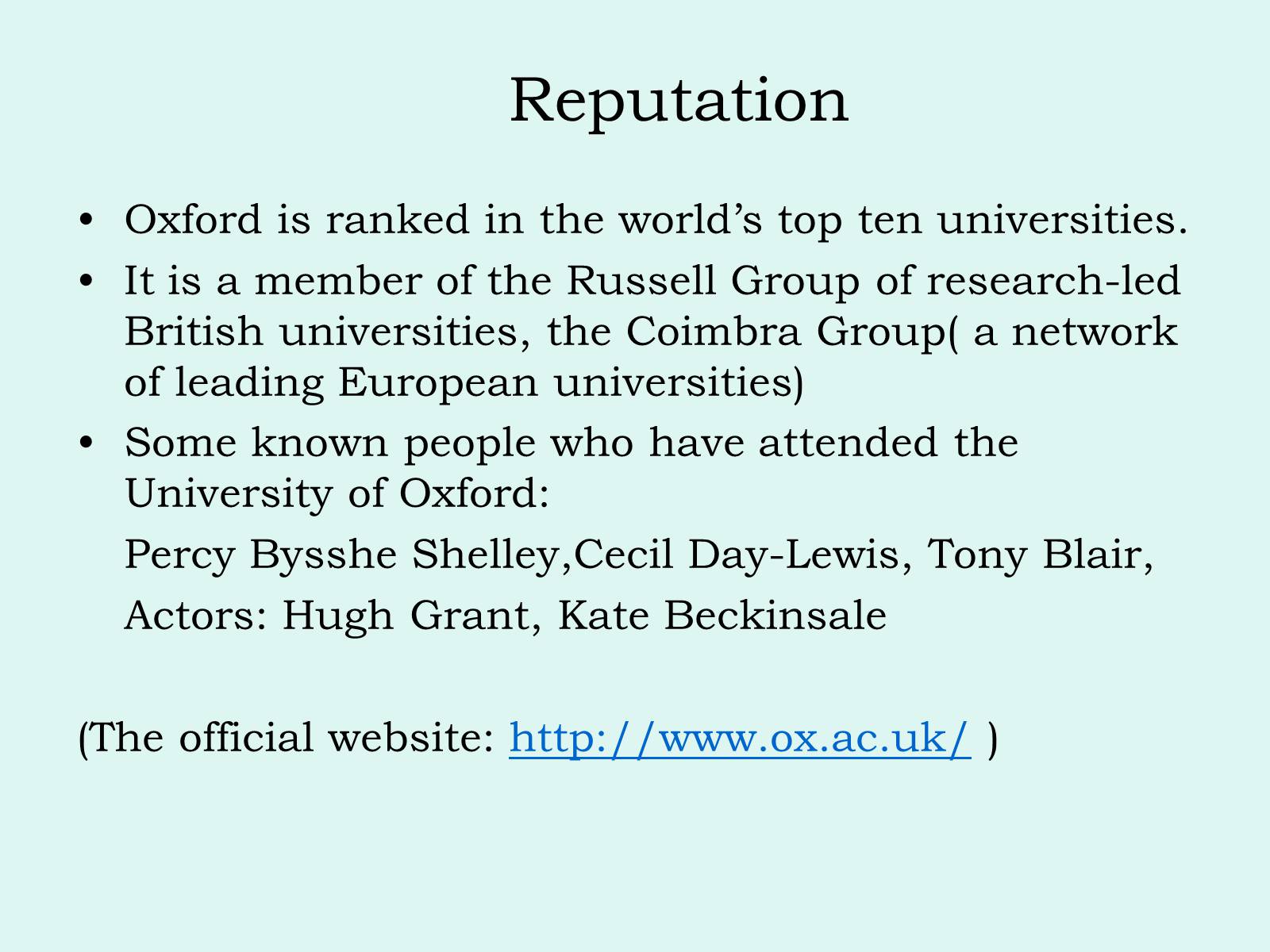 Презентація на тему «Oxford» (варіант 2) - Слайд #9