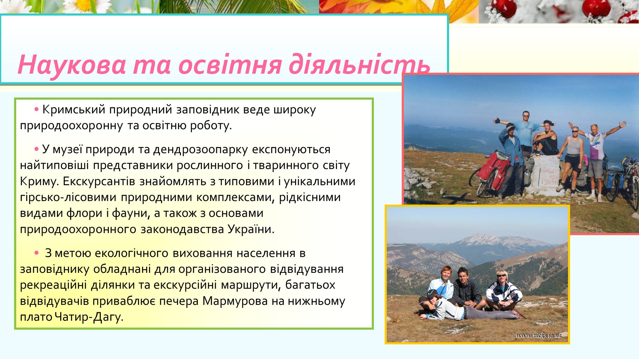 Презентація на тему «Кримський природний заповідник» - Слайд #12