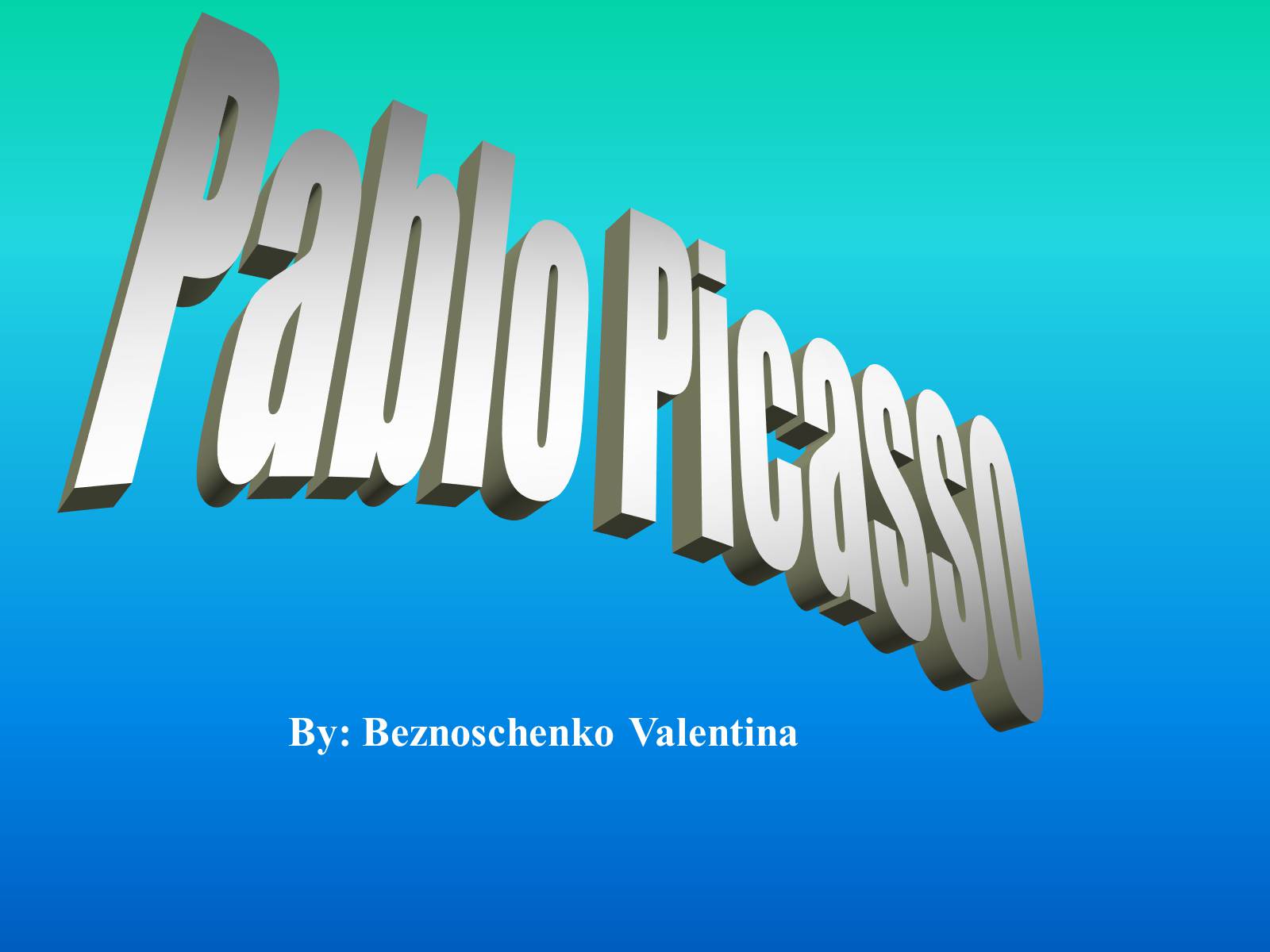 Презентація на тему «Pablo Picasso» (варіант 2) - Слайд #1