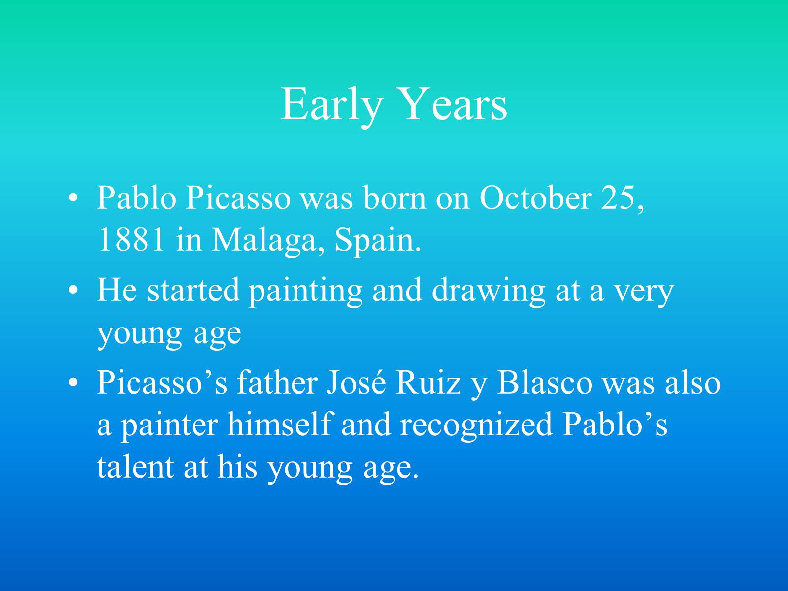 Презентація на тему «Pablo Picasso» (варіант 2) - Слайд #2