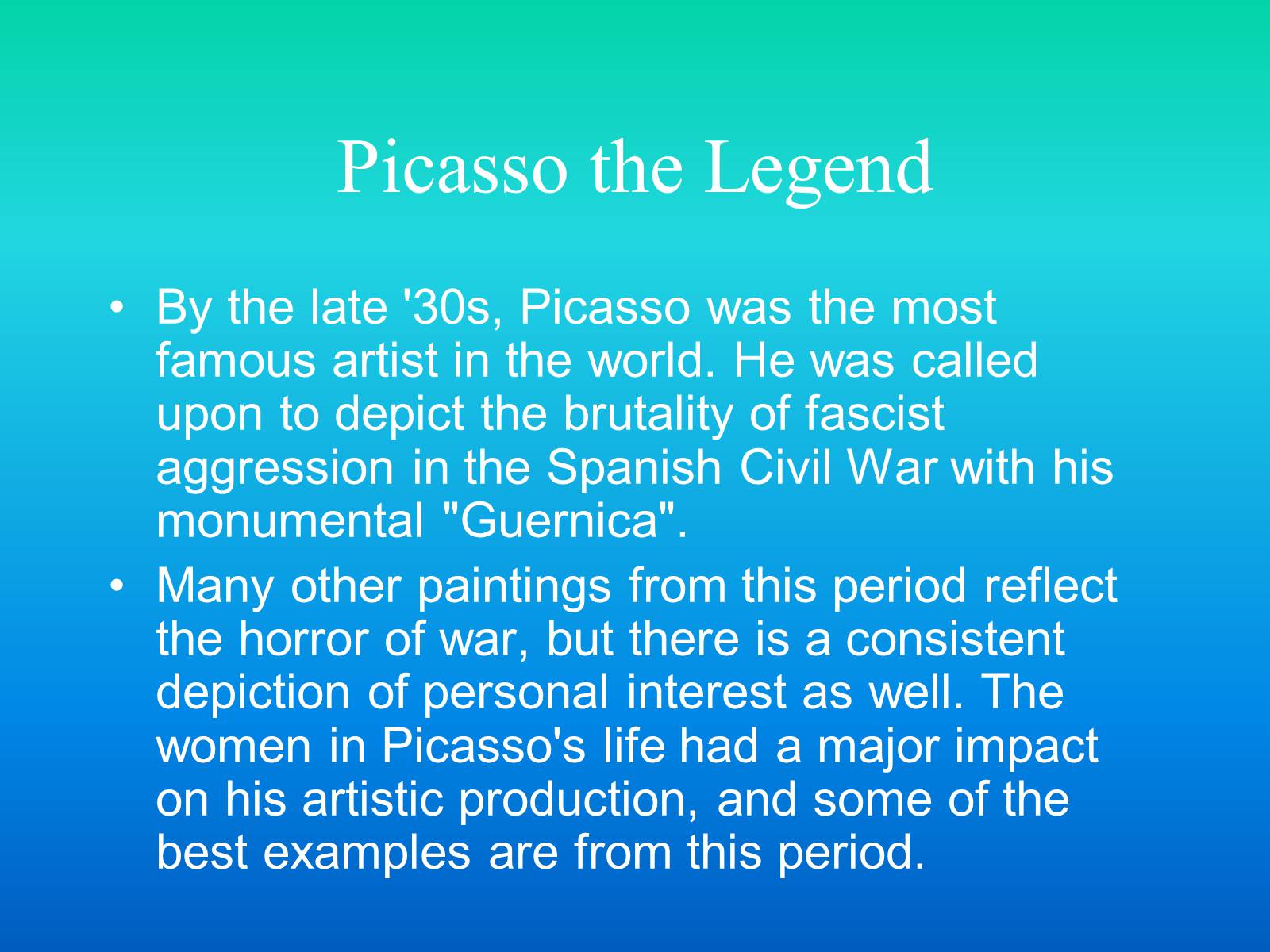 Презентація на тему «Pablo Picasso» (варіант 2) - Слайд #17