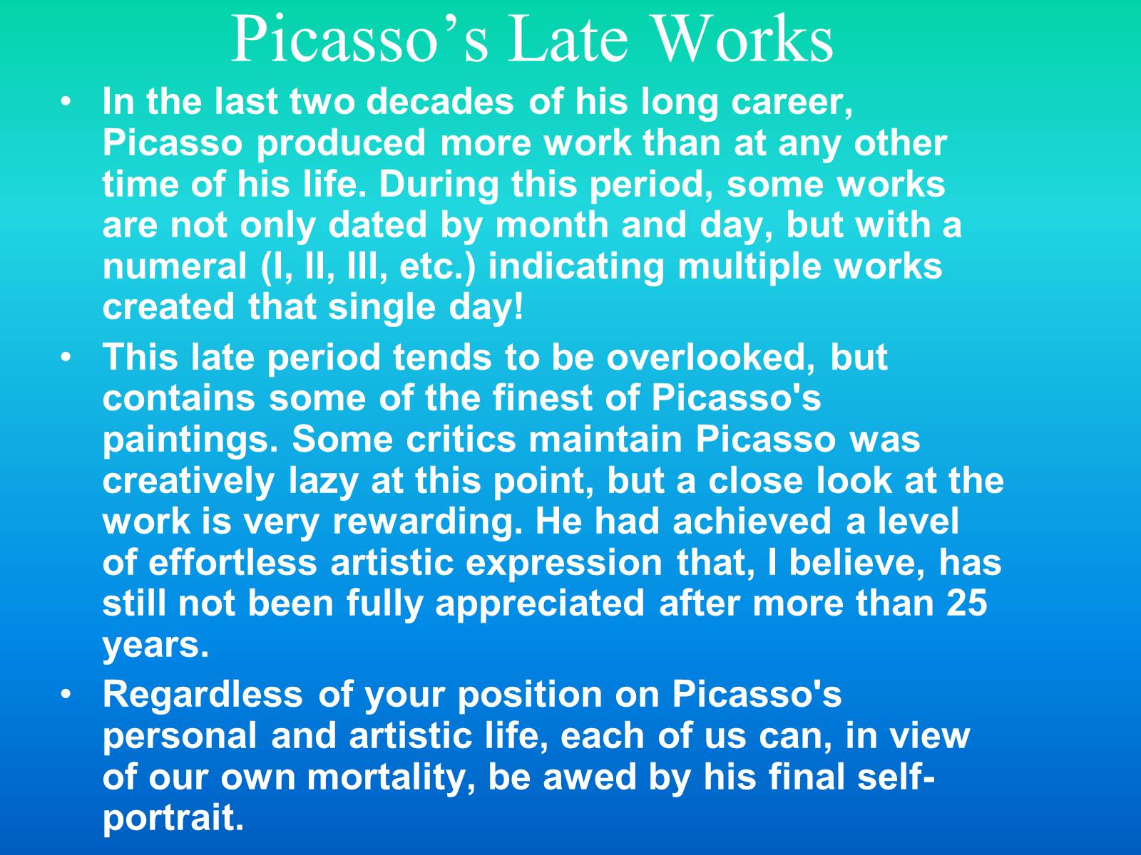 Презентація на тему «Pablo Picasso» (варіант 2) - Слайд #19