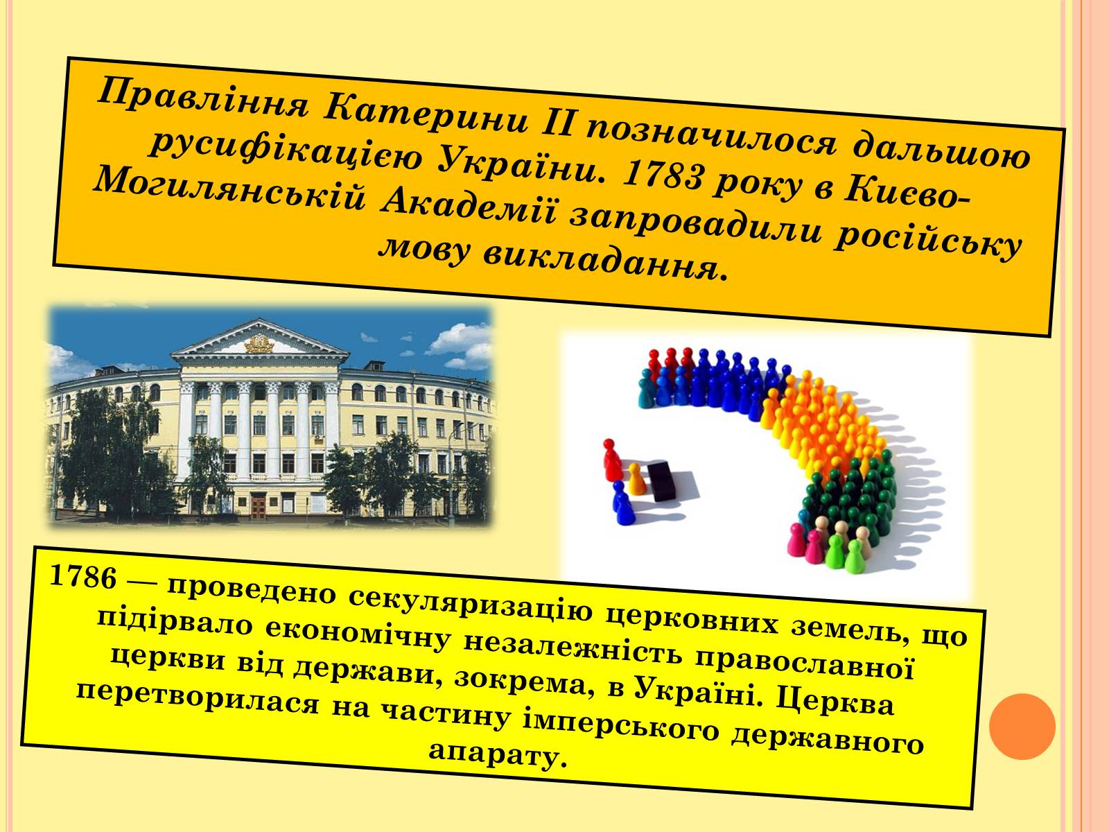 Презентація на тему «Катерина II та її політика щодо України» - Слайд #7