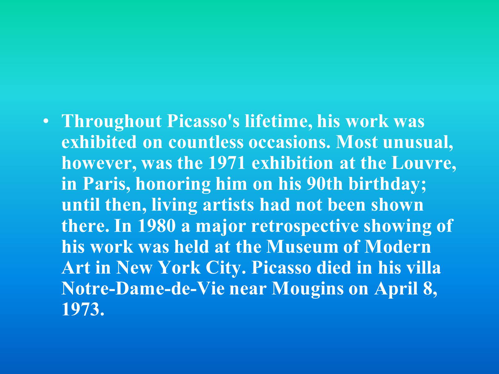 Презентація на тему «Pablo Picasso» (варіант 2) - Слайд #21