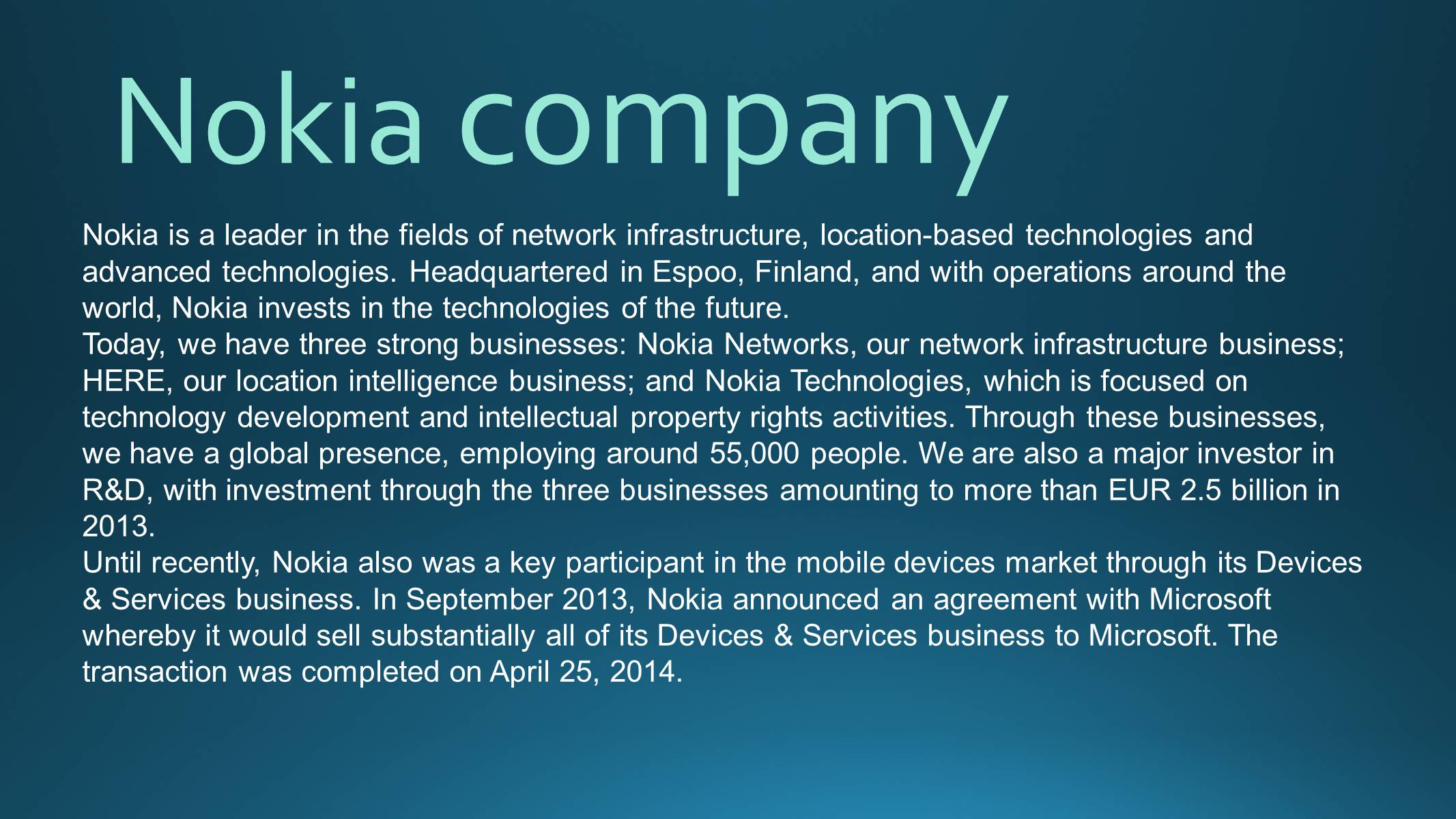 Презентація на тему «Nokia» - Слайд #2