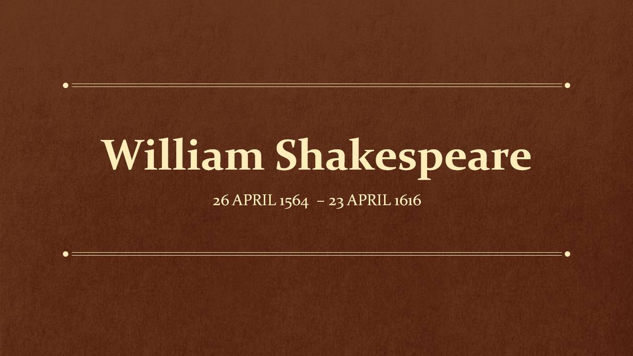Презентація на тему «William Shakespeare» (варіант 5) - Слайд #1