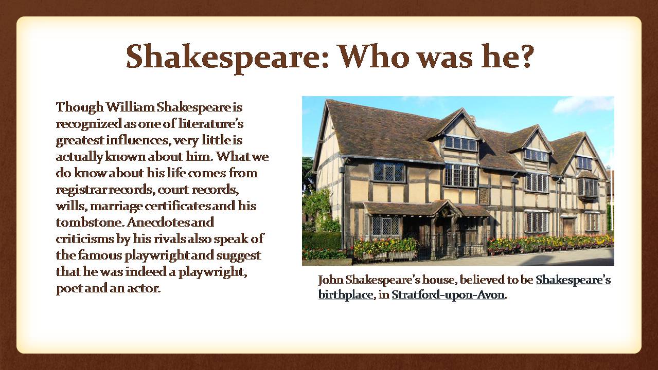 Презентація на тему «William Shakespeare» (варіант 5) - Слайд #3