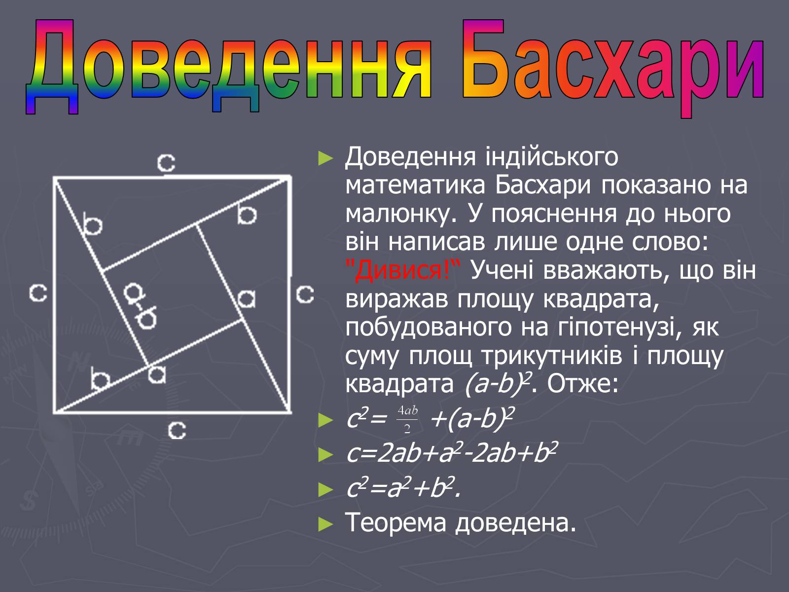 Теорема Пифагора по Басхари