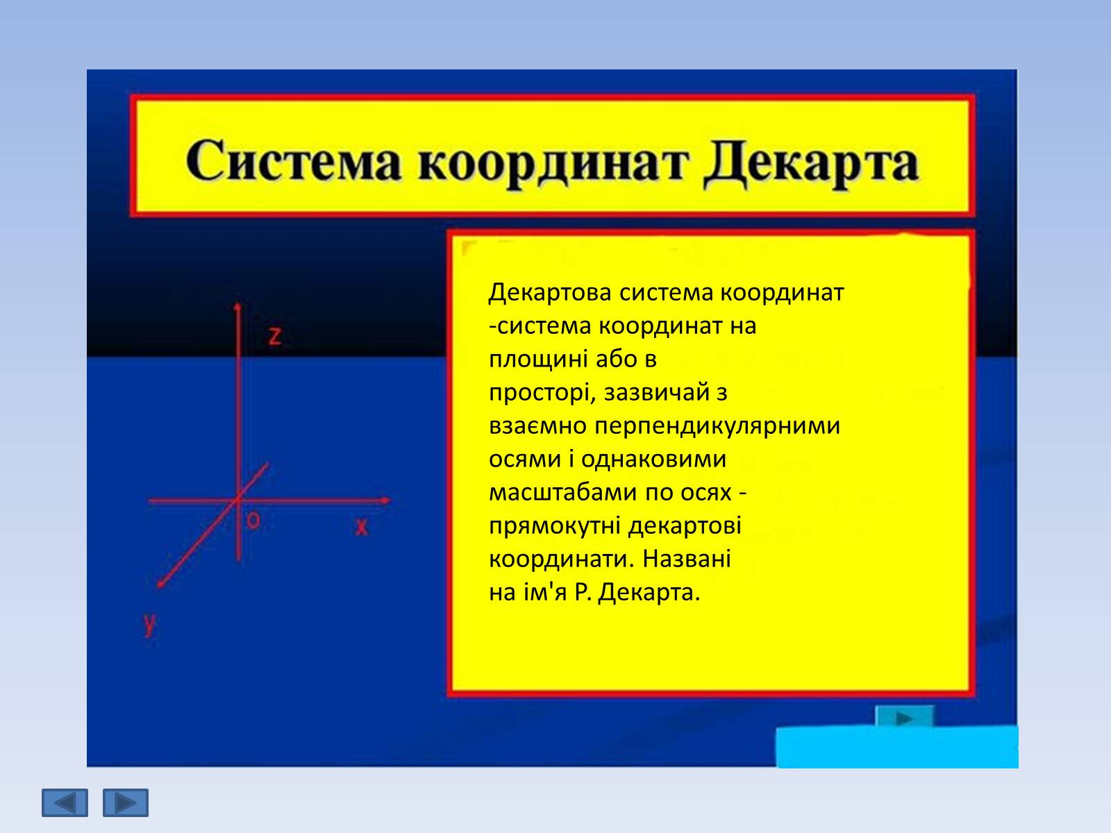 Презентація на тему «Декартові координати на площині» - Слайд #2