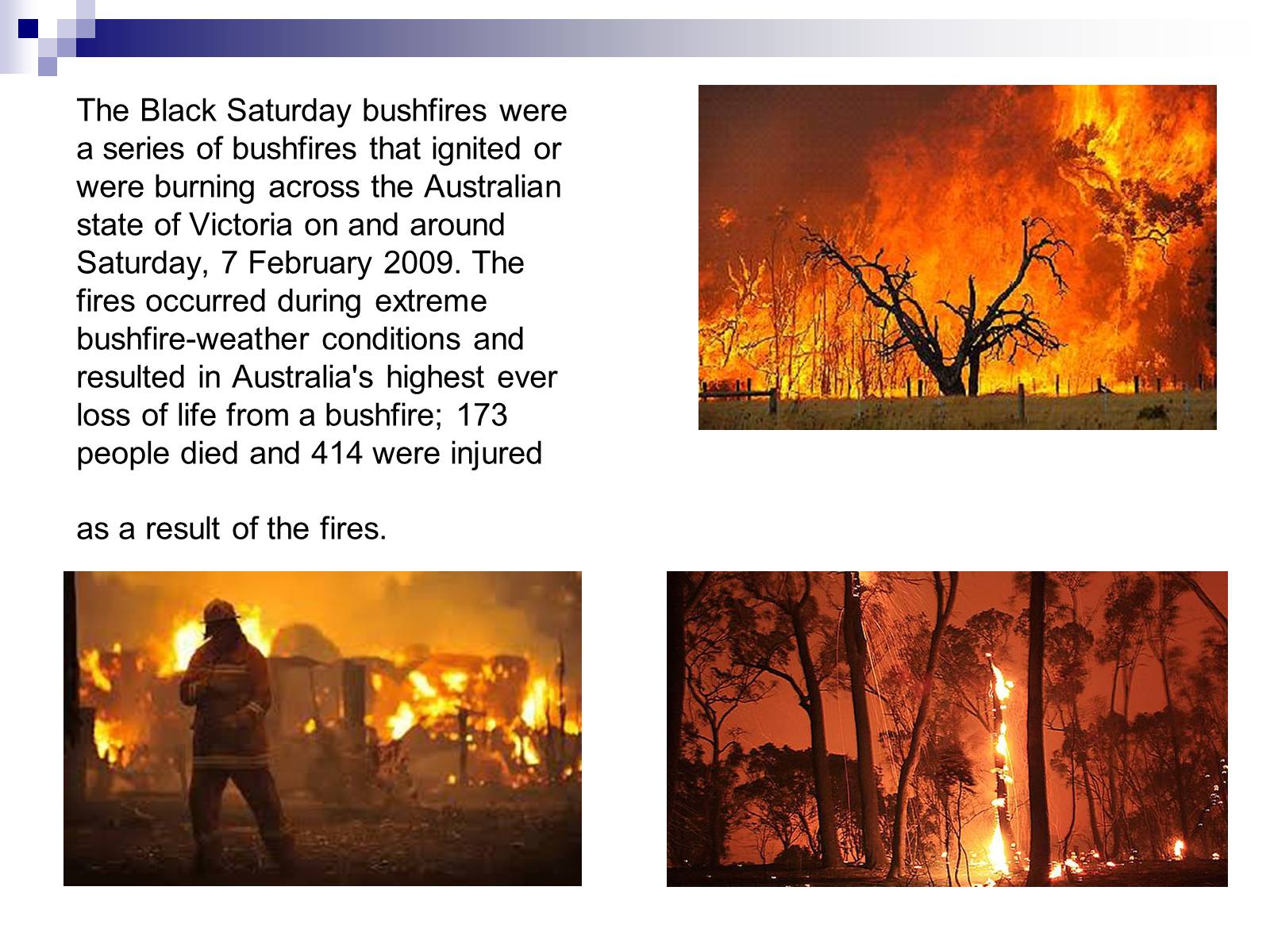 Презентація на тему «Black Saturday bushfires» - Слайд #2