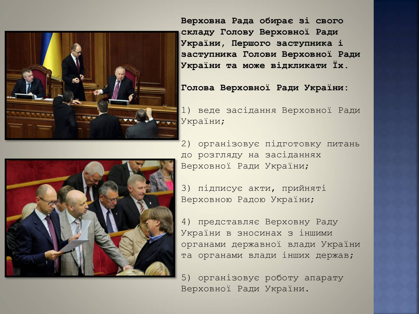 Презентація на тему «Верховна Рада України» (варіант 2) - Слайд #8