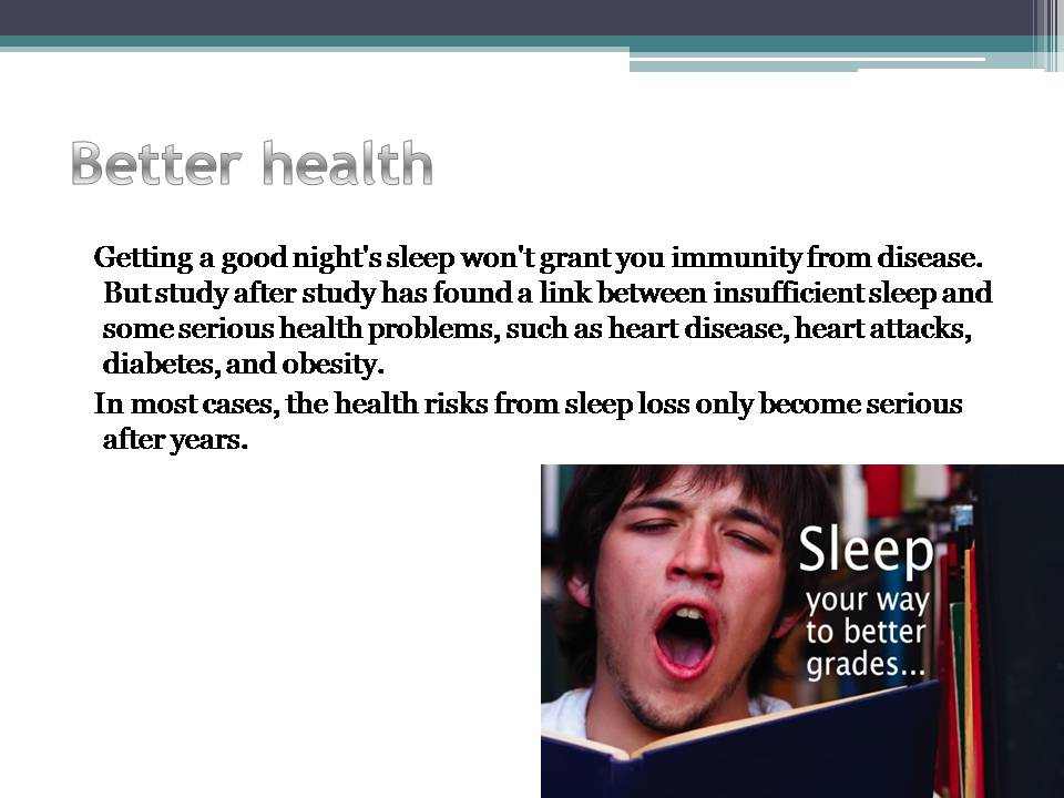 Презентація на тему «Better sleep mean better health» - Слайд #5