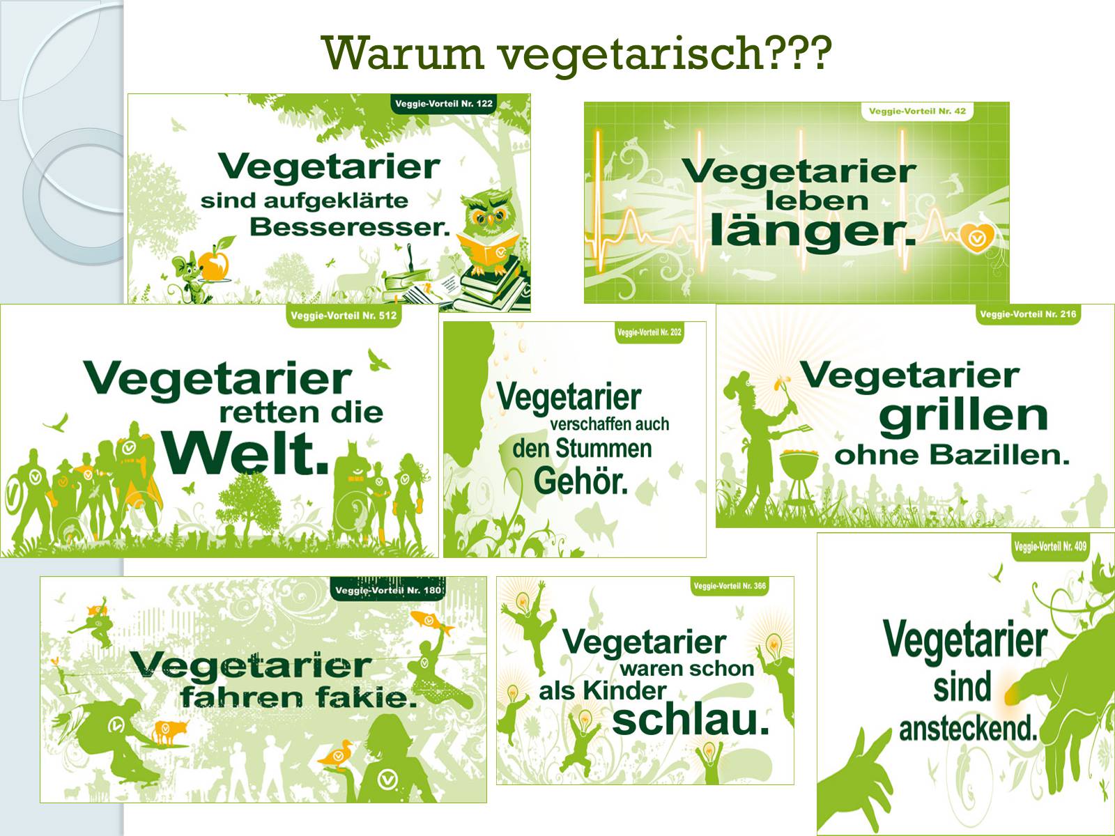 Презентація на тему "Vegetarismus-eine gute Alternative zum normalen E...