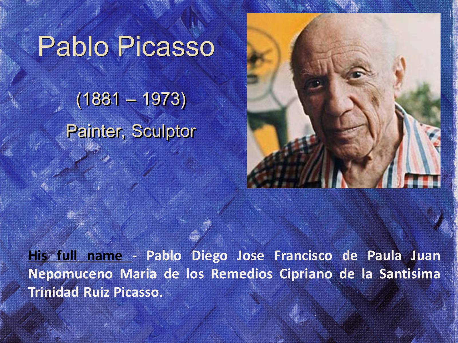 Презентація на тему «Pablo Picasso» (варіант 5) - Слайд #2