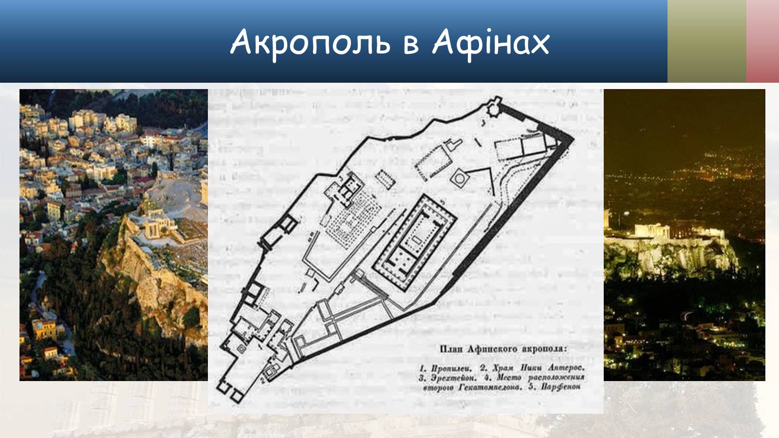 План Акрополя в Афинах