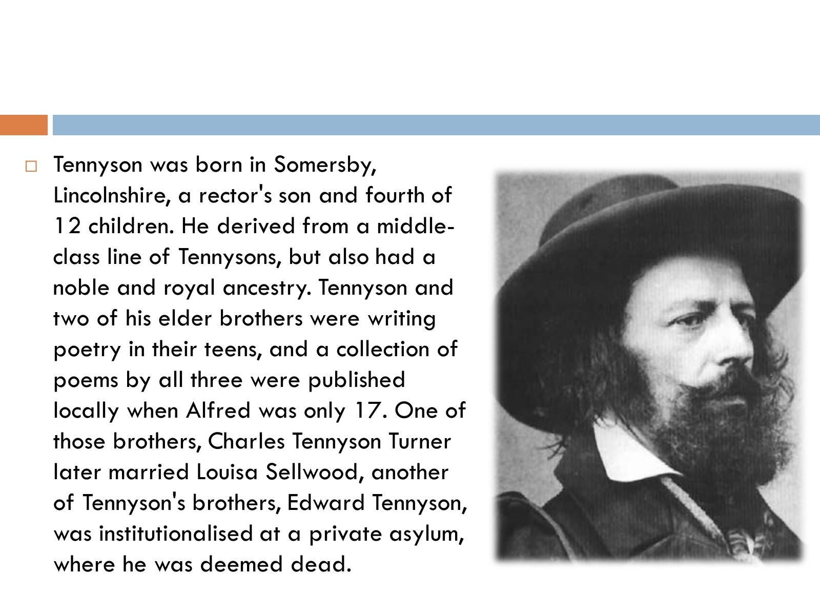 Презентація на тему «Alfred Tennyson» - Слайд #4