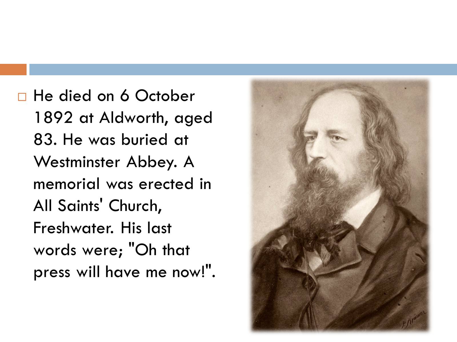 Презентація на тему «Alfred Tennyson» - Слайд #10