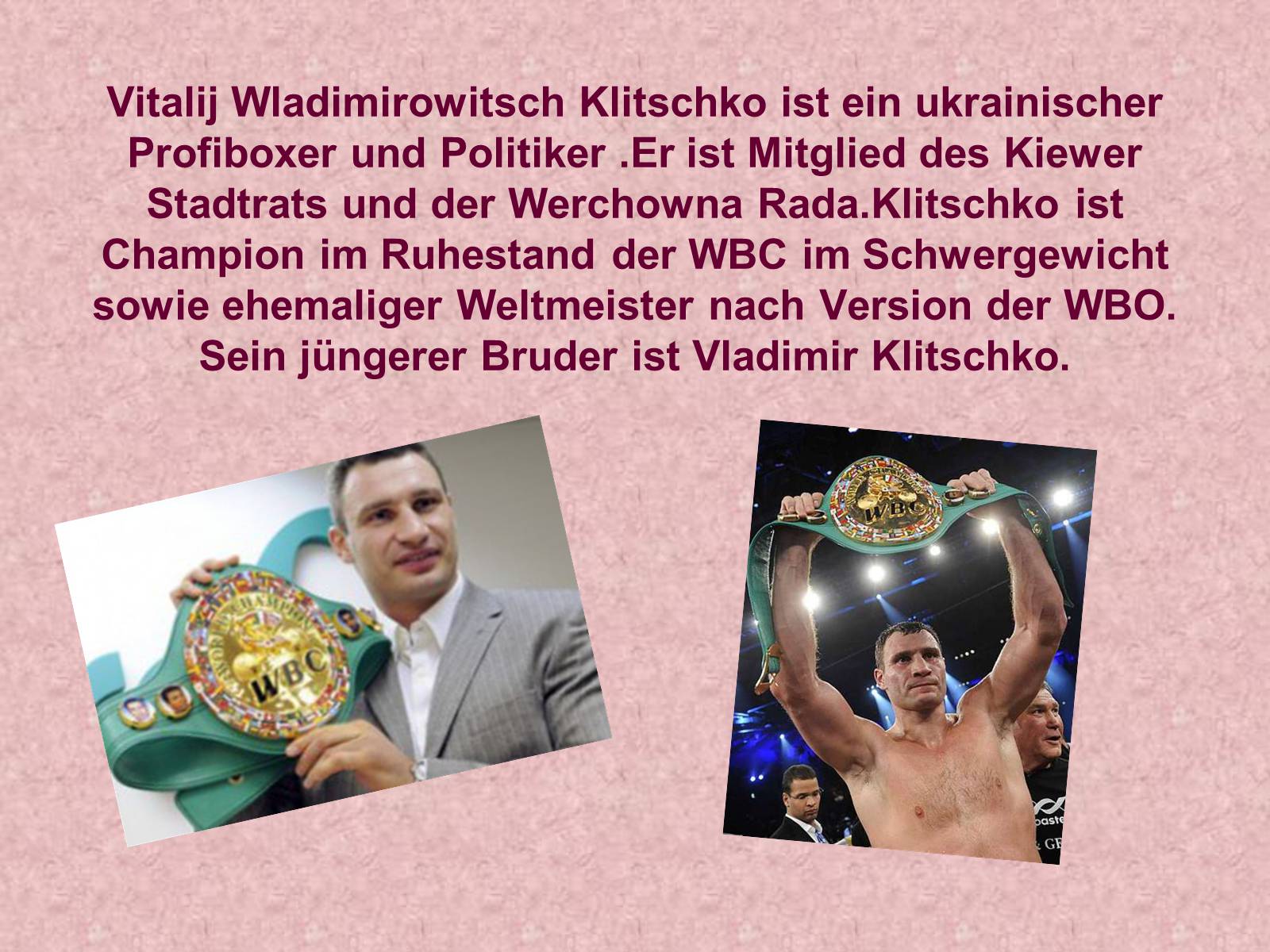 Презентація на тему «Vitalij Klitschko» - Слайд #2