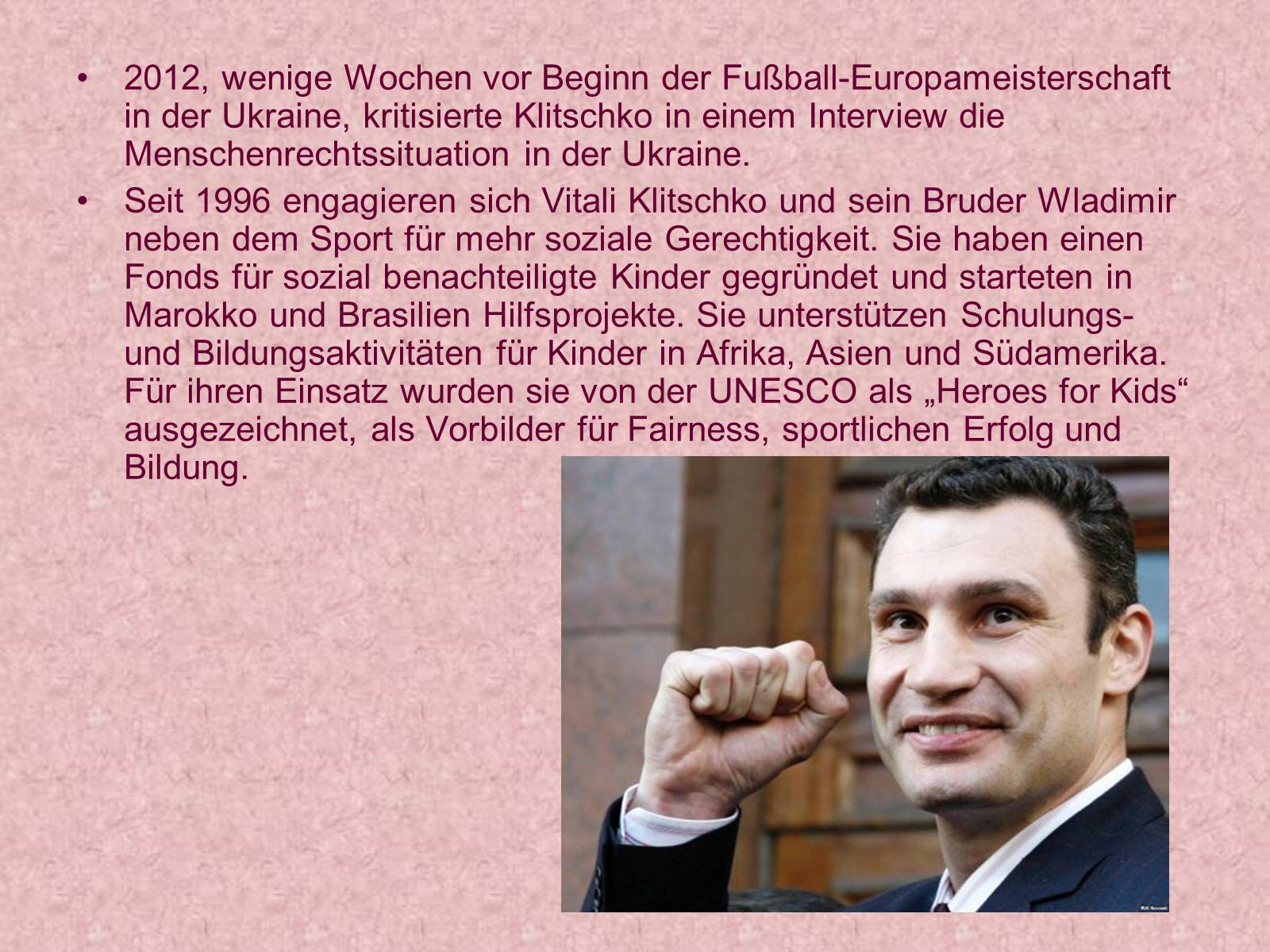 Презентація на тему «Vitalij Klitschko» - Слайд #9