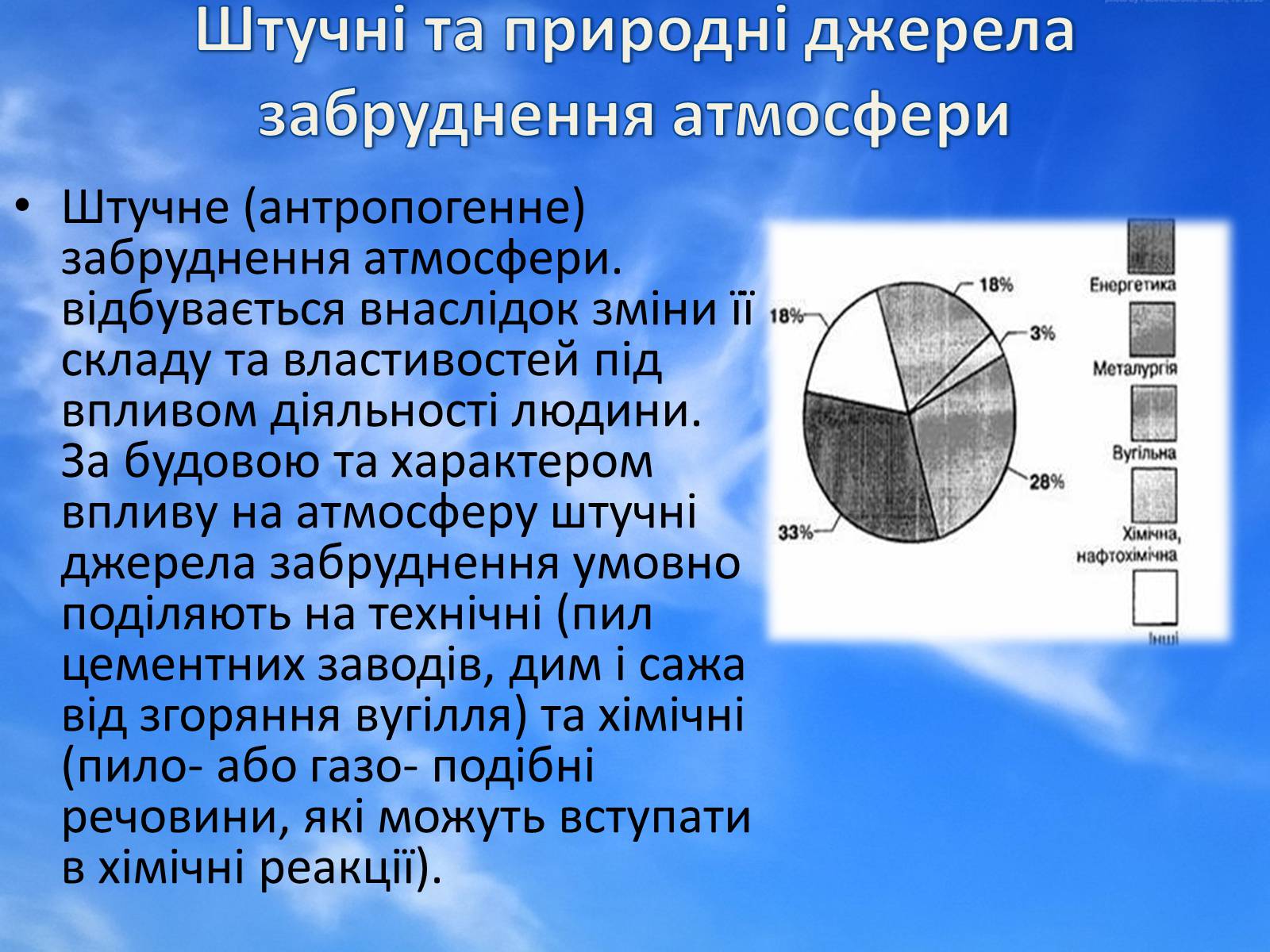 Презентація на тему «Джерела забруднення атмосферного повітря в Україні (Києві)» - Слайд #3
