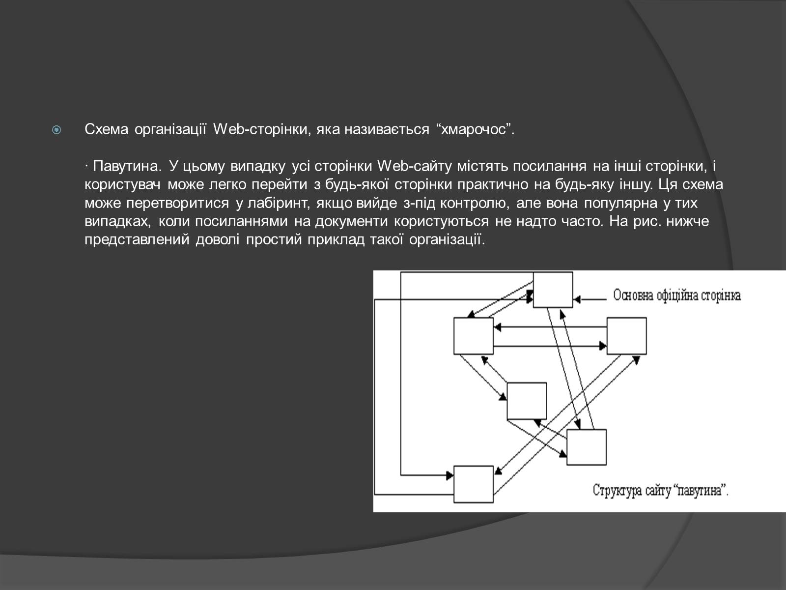 Презентація на тему «Структура веб-сайтів. Різновиди веб-сайтів» - Слайд #9