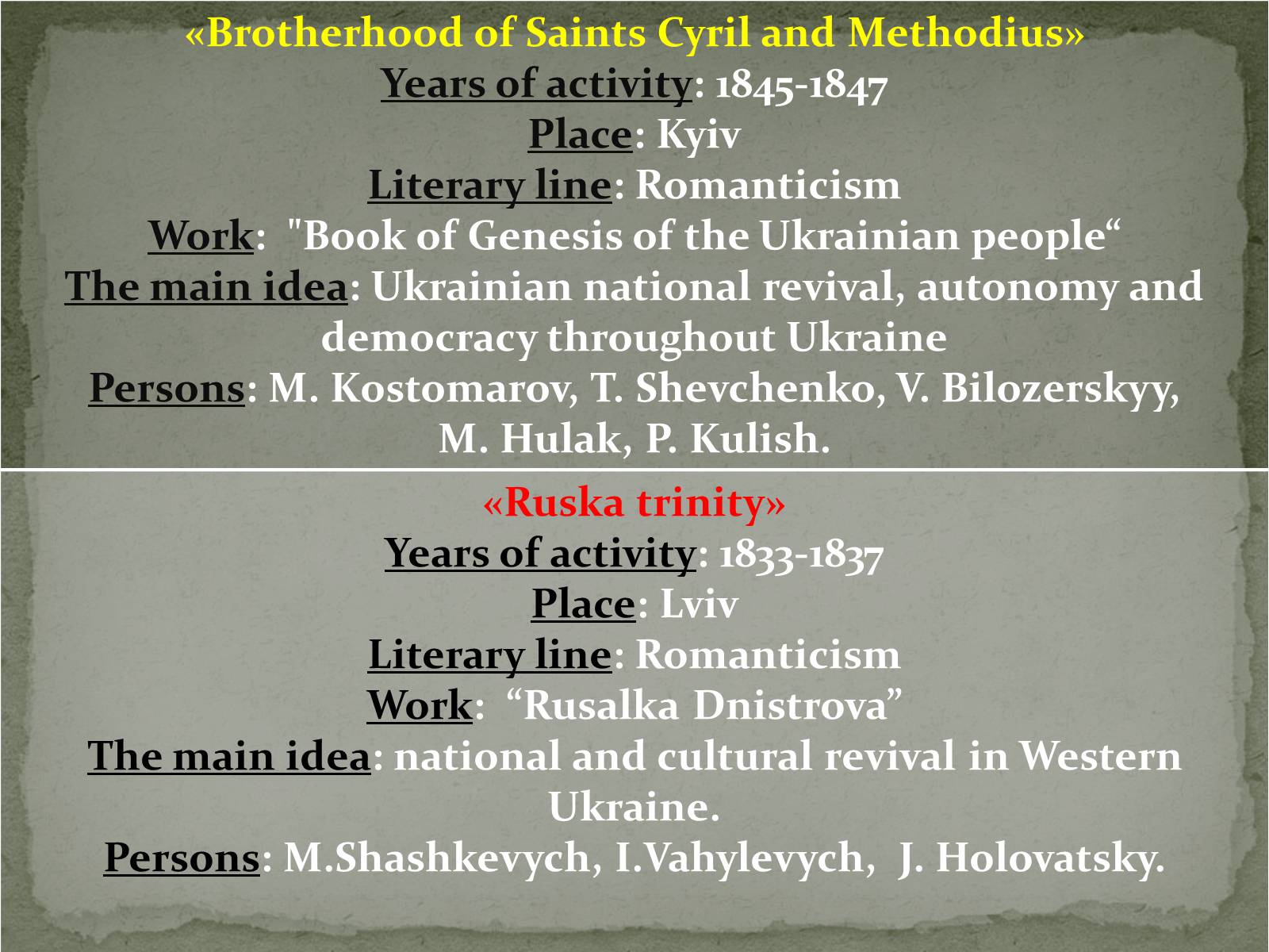 Презентація на тему «Comparison of activity of Brotherhood of Saints Cyril» - Слайд #5