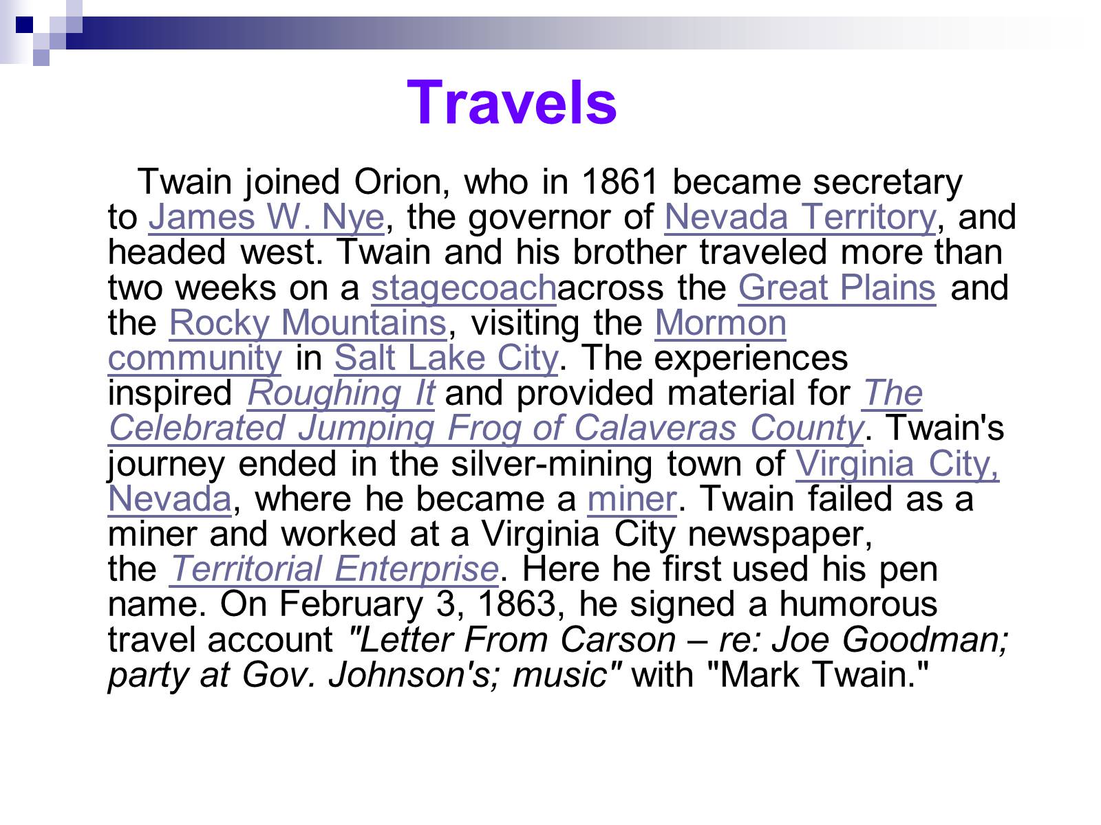 Презентація на тему «The Biography of Mark Twain» - Слайд #11