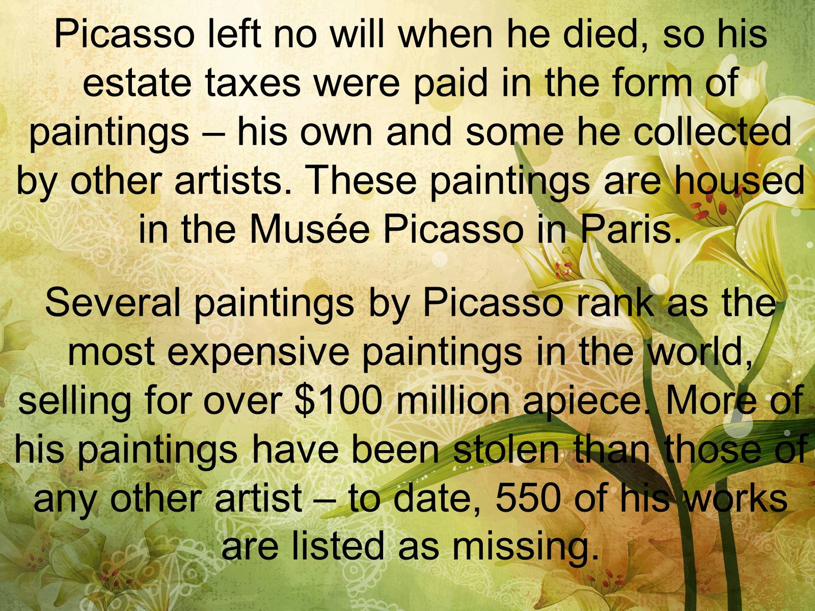 Презентація на тему «Pablo Picasso – My Favorite Painter» - Слайд #15