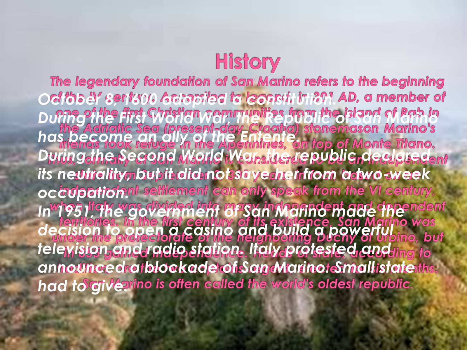 Презентація на тему «San Marino» - Слайд #3