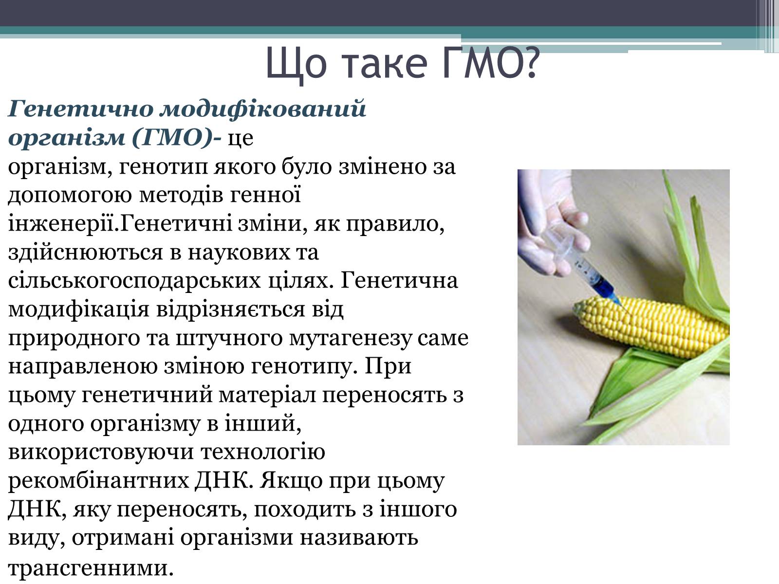 Презентація на тему «Генетично модифіковані організми» (варіант 3) - Слайд #2