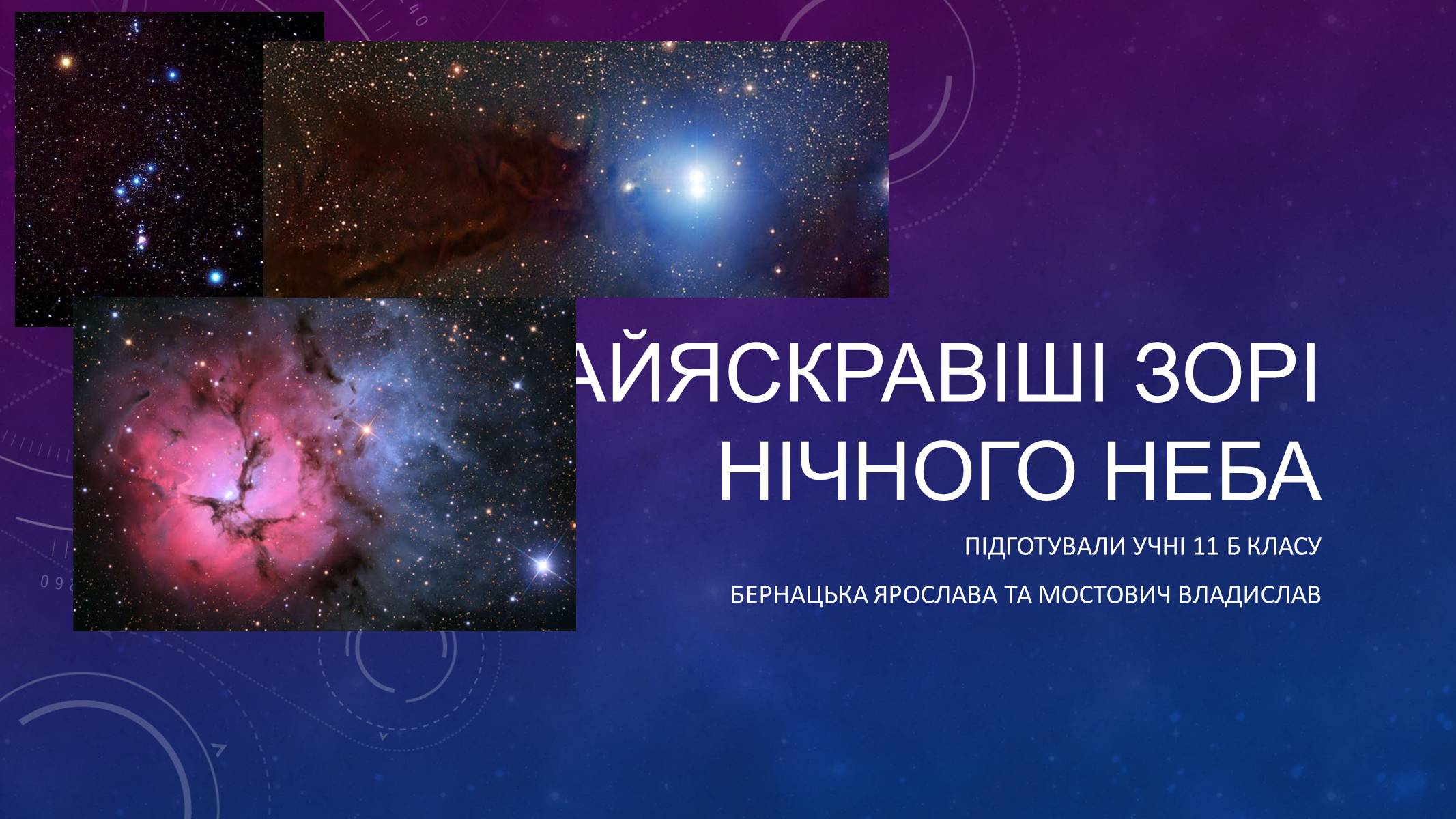 Презентація на тему «Найяскравіші зорі нічного неба» - Слайд #1