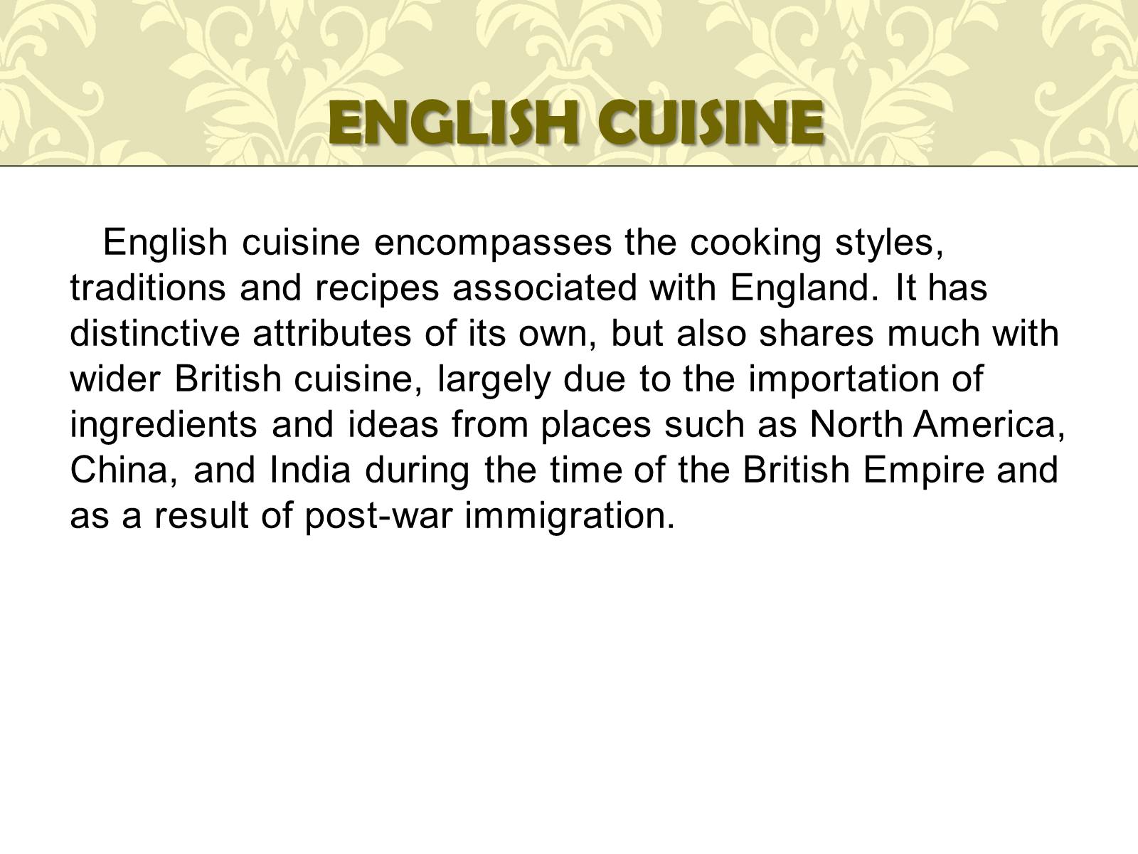 Презентація на тему «English Cuisine» (варіант 2) - Слайд #3