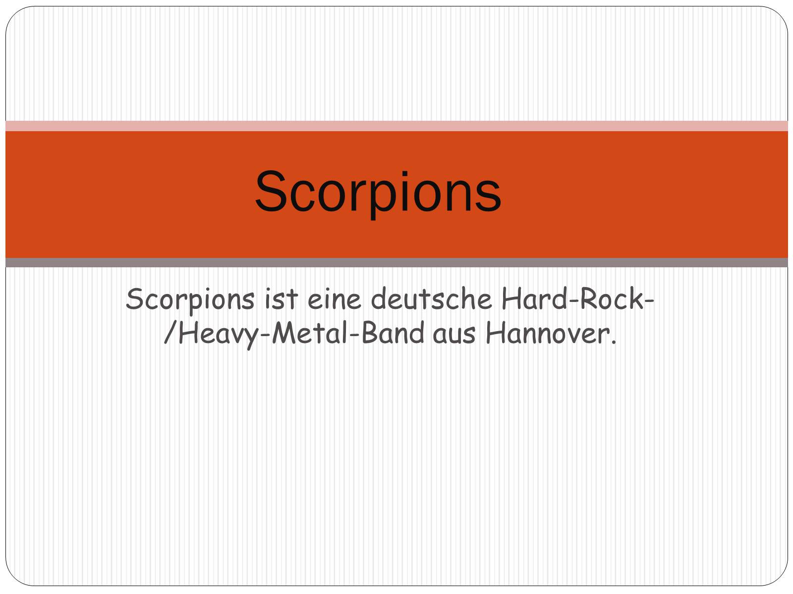 Презентація на тему «Scorpions» - Слайд #1