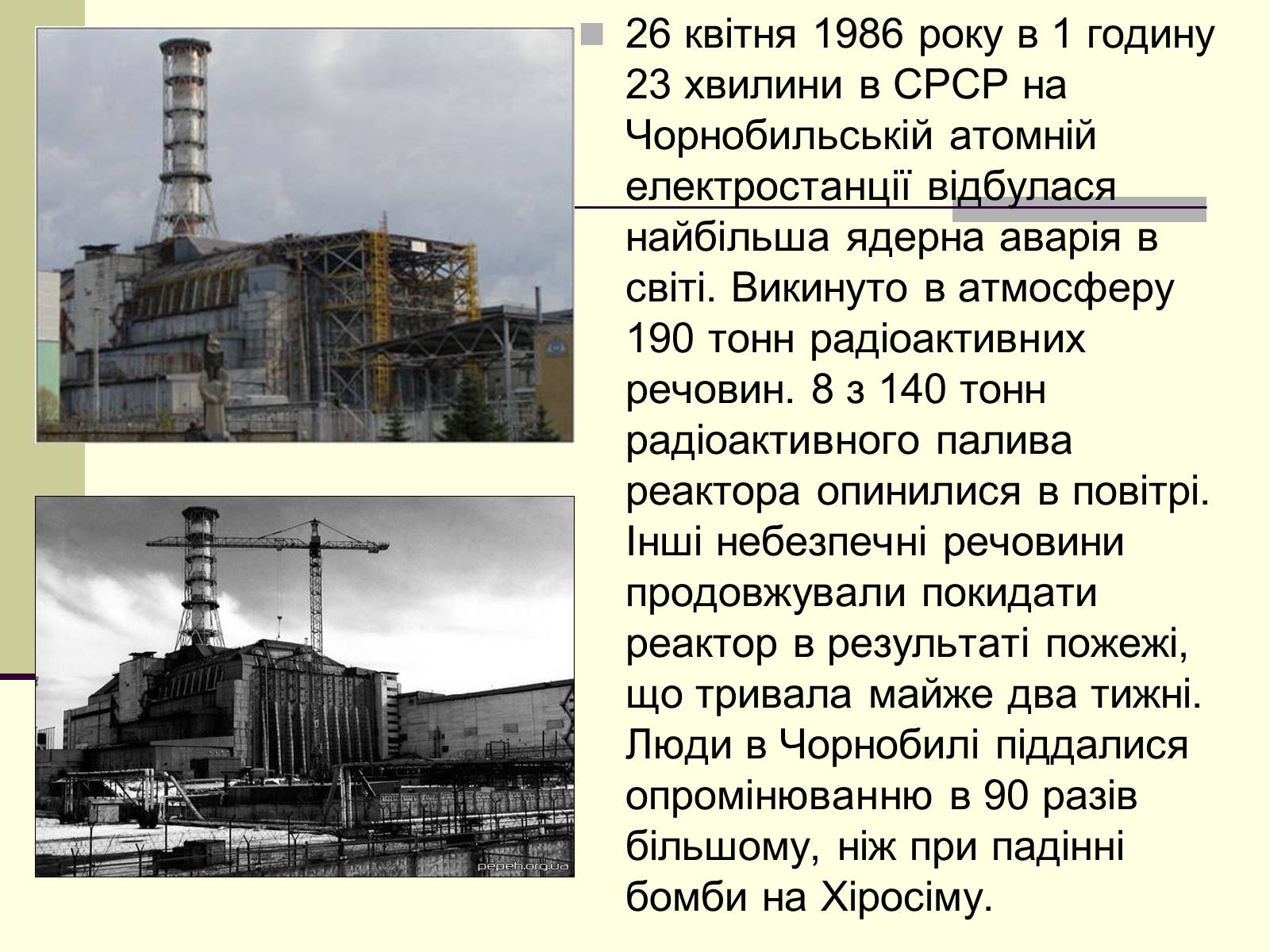 Чорнобиль до трагедії