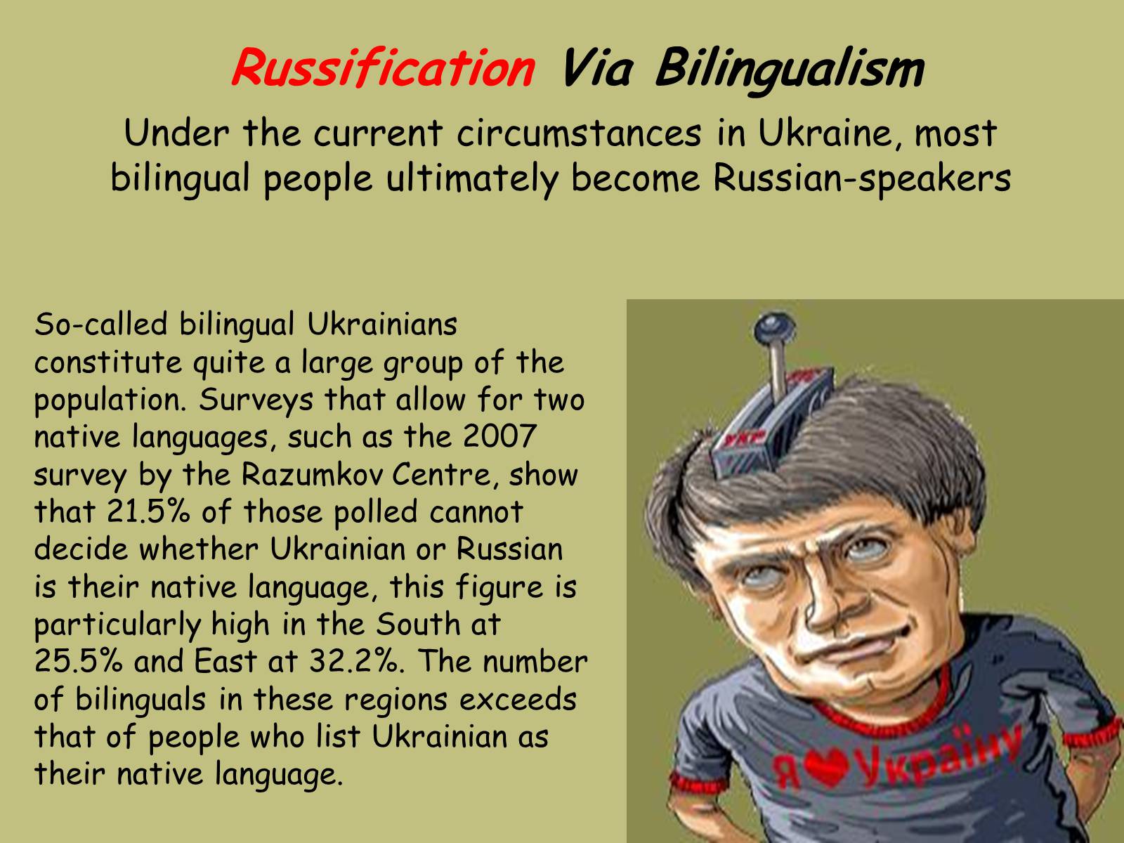 Презентація на тему «The Politics of Bilingualism in Ukraine» - Слайд #6