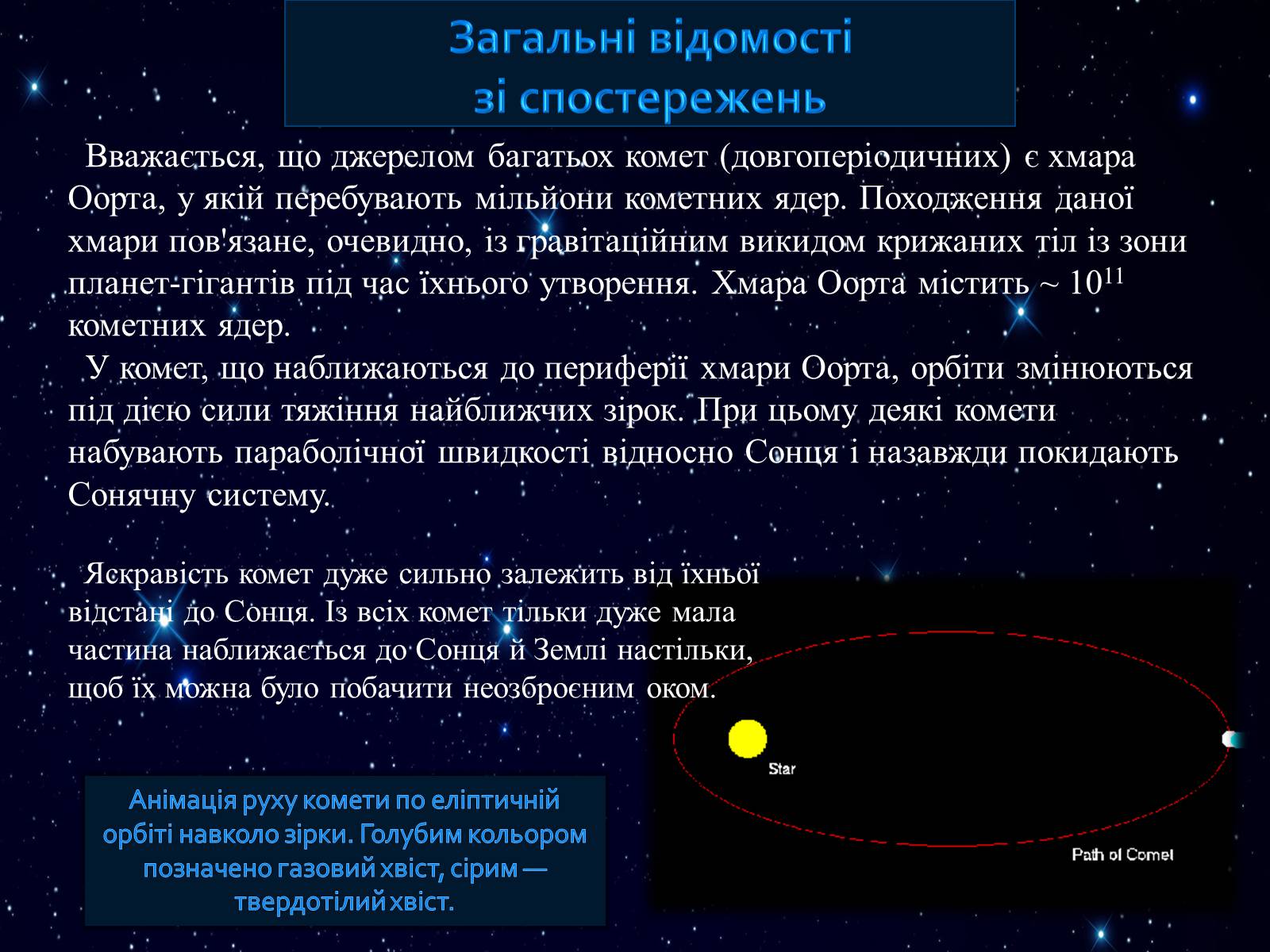 Презентація на тему «Комети» (варіант 8) - Слайд #3