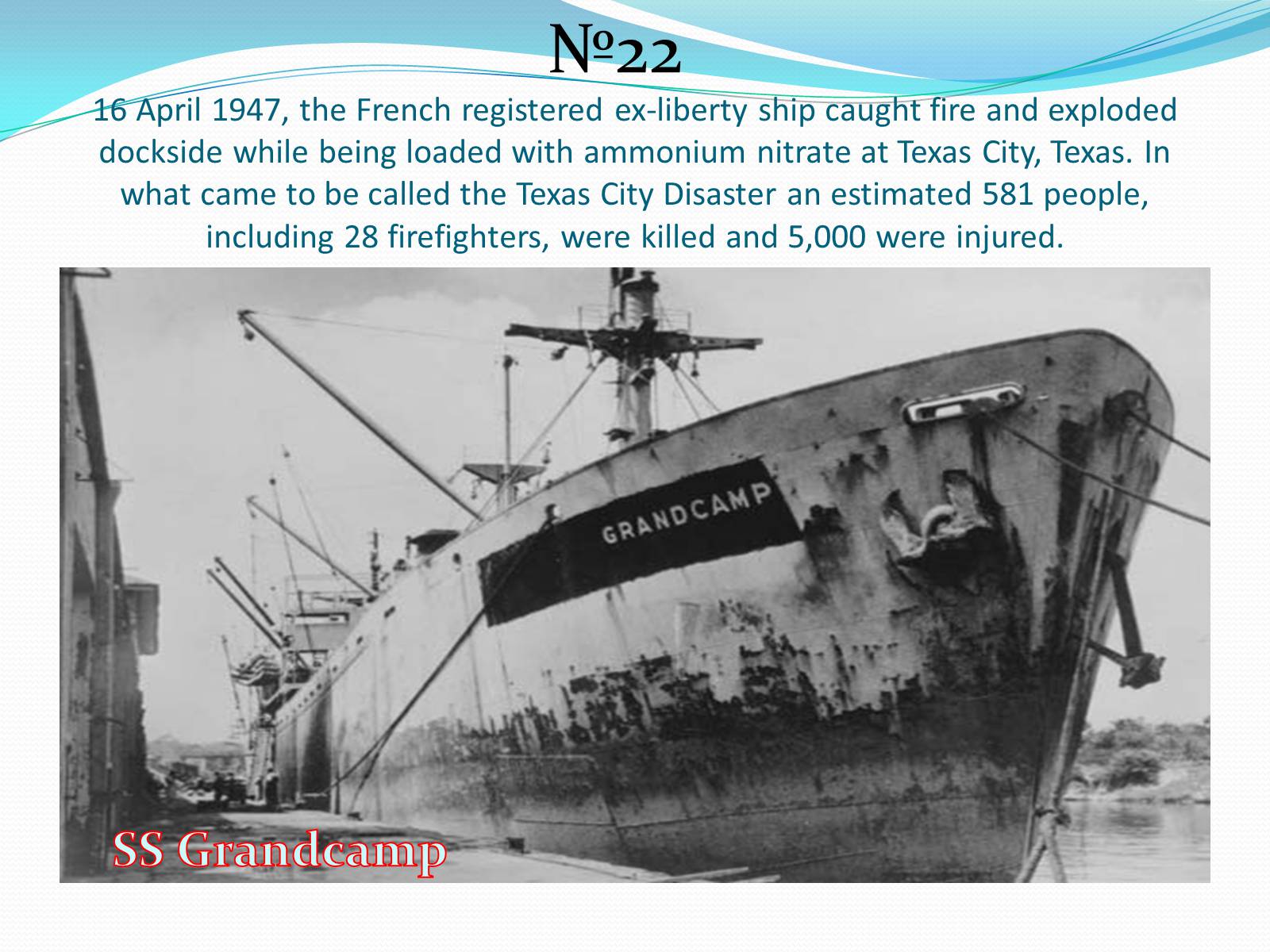 Презентація на тему «25 Greatest Maritime Disasters In History» - Слайд #5