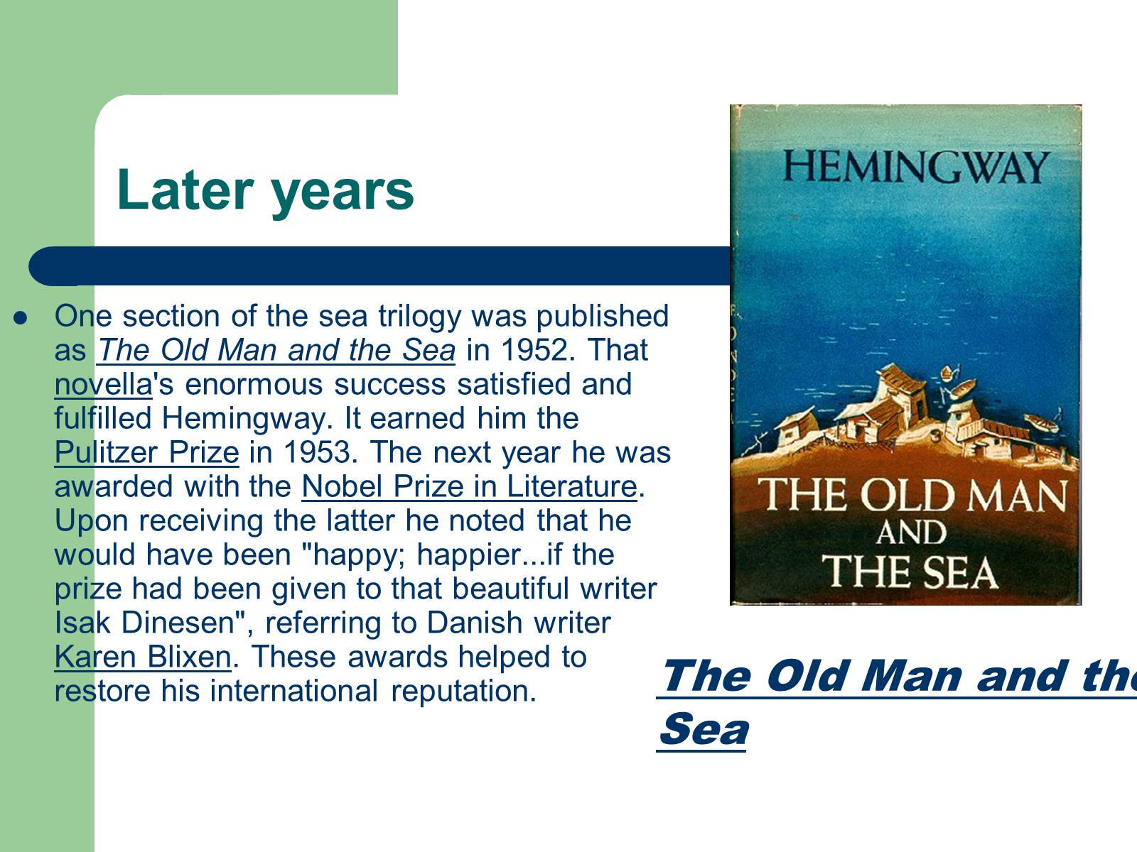 Презентація на тему «Ernest Hemingway» - Слайд #5