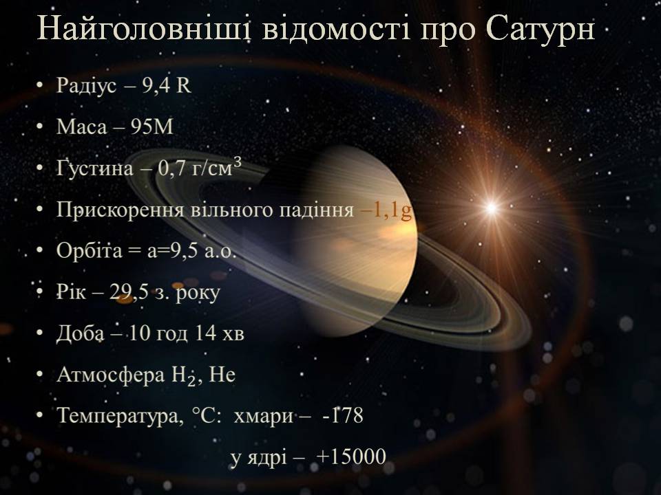 Презентація на тему «Сатурн» (варіант 17) - Слайд #2