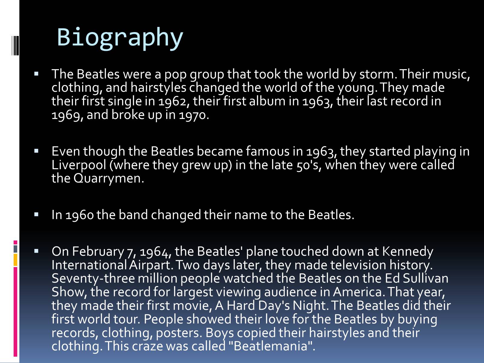 Презентація на тему «The Beatles» (варіант 8) - Слайд #4