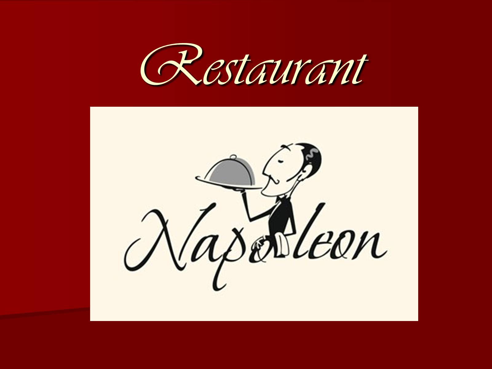 Презентація на тему «Restaurant» (варіант 2)