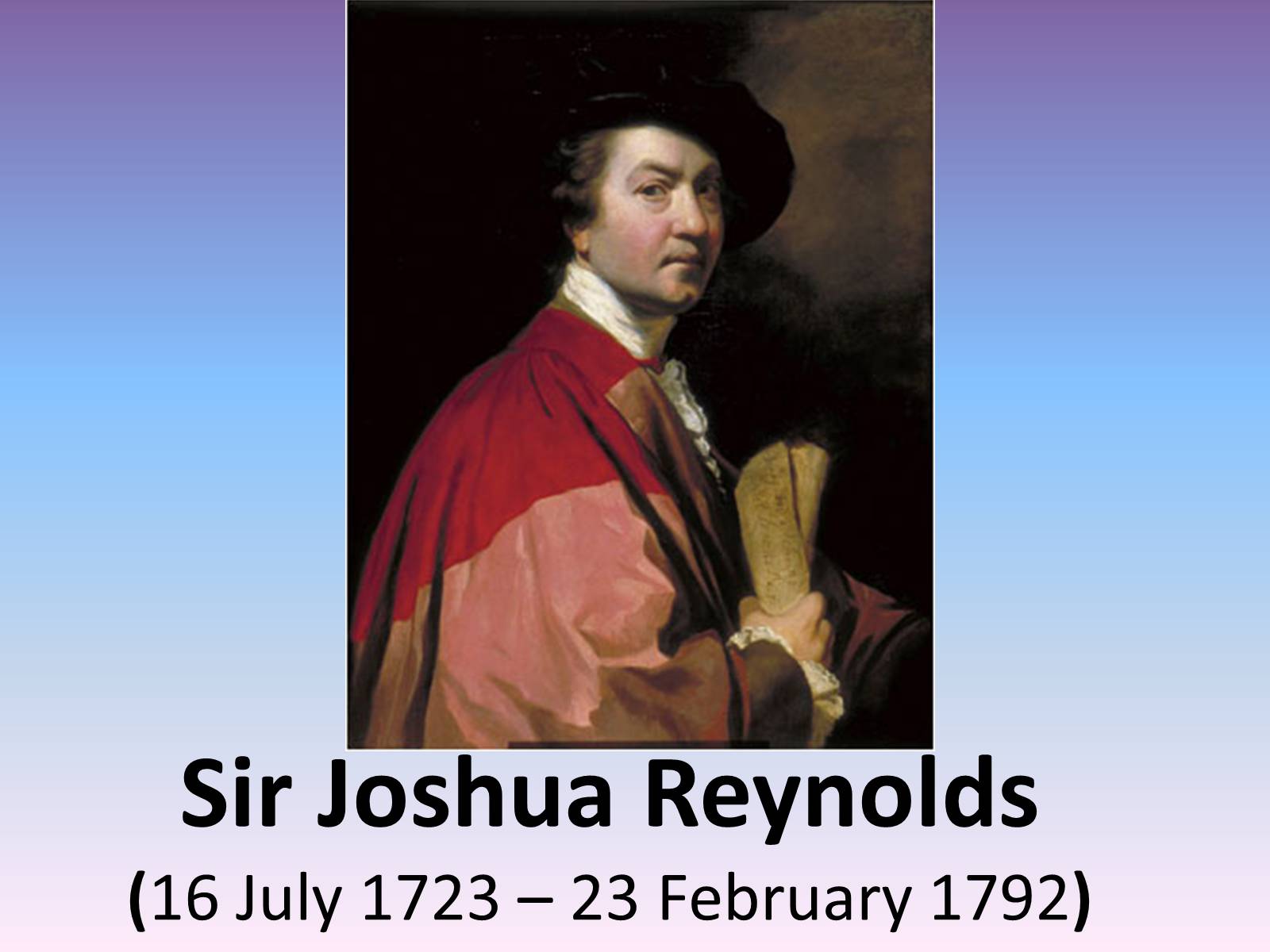 Презентація на тему «Sir Joshua Reynolds» (варіант 2) - Слайд #1